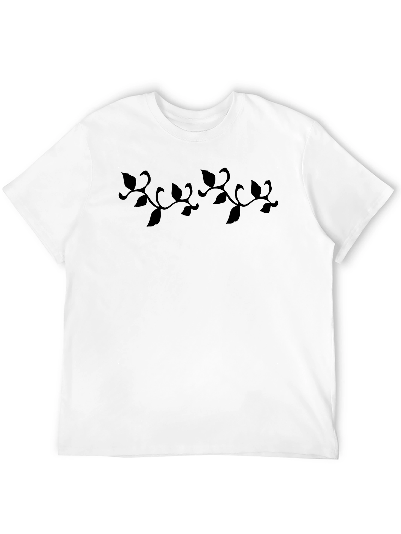 Leaf Vine Graphic T-Shirt - Black