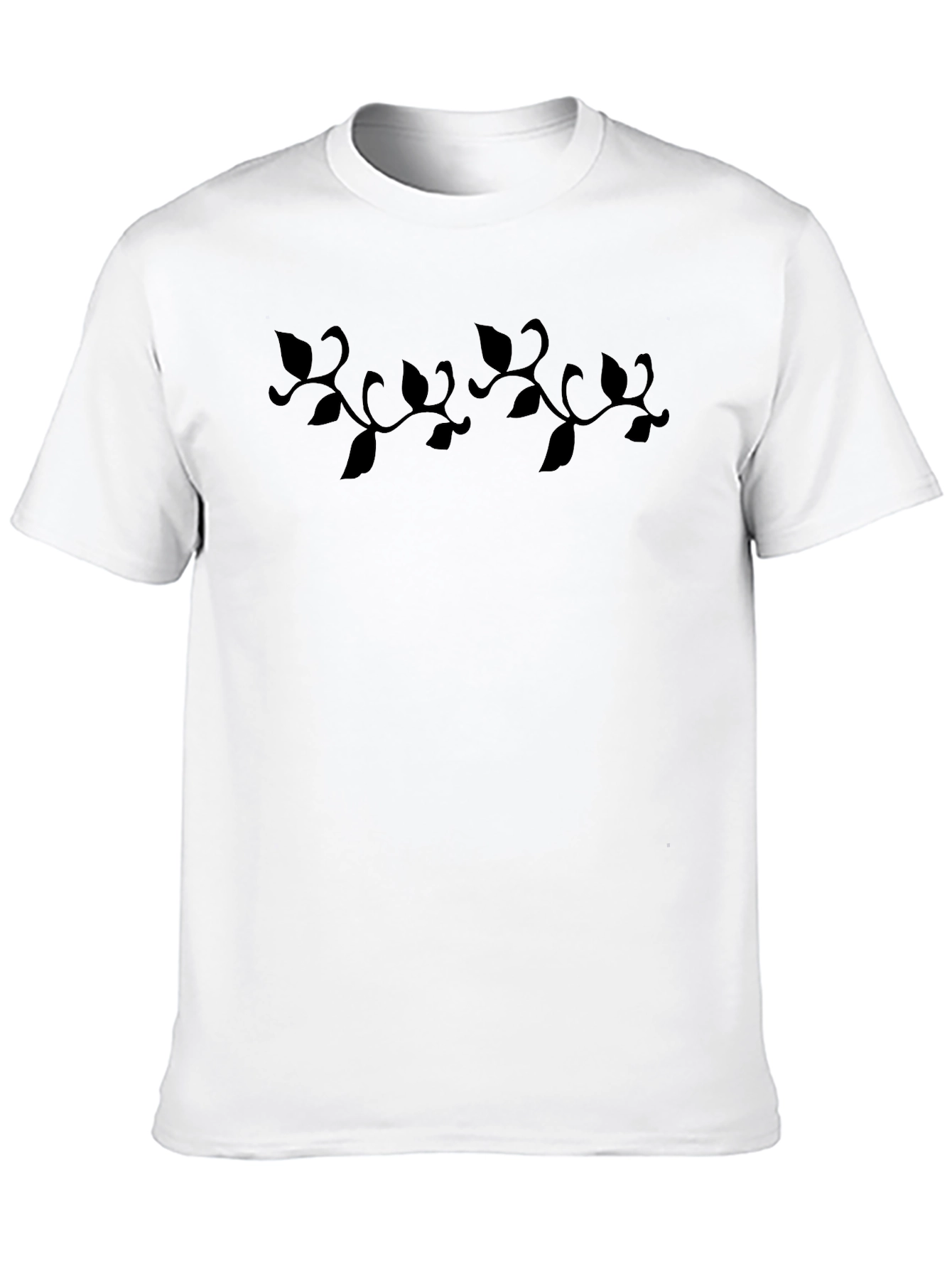 Leaf Vine Graphic T-Shirt - Black