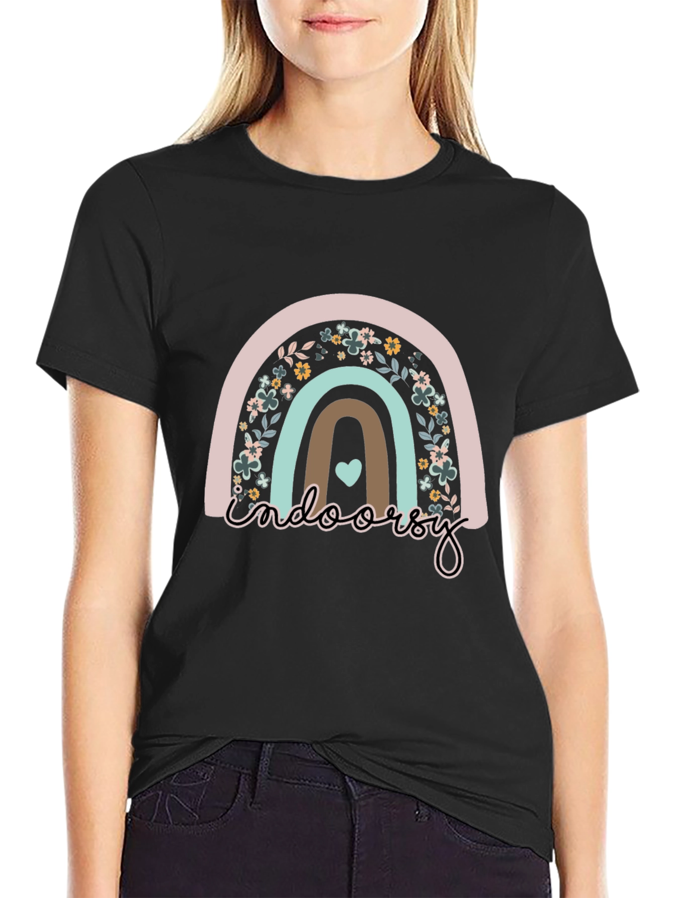 Floral Rainbow Indoorsy Graphic Tee