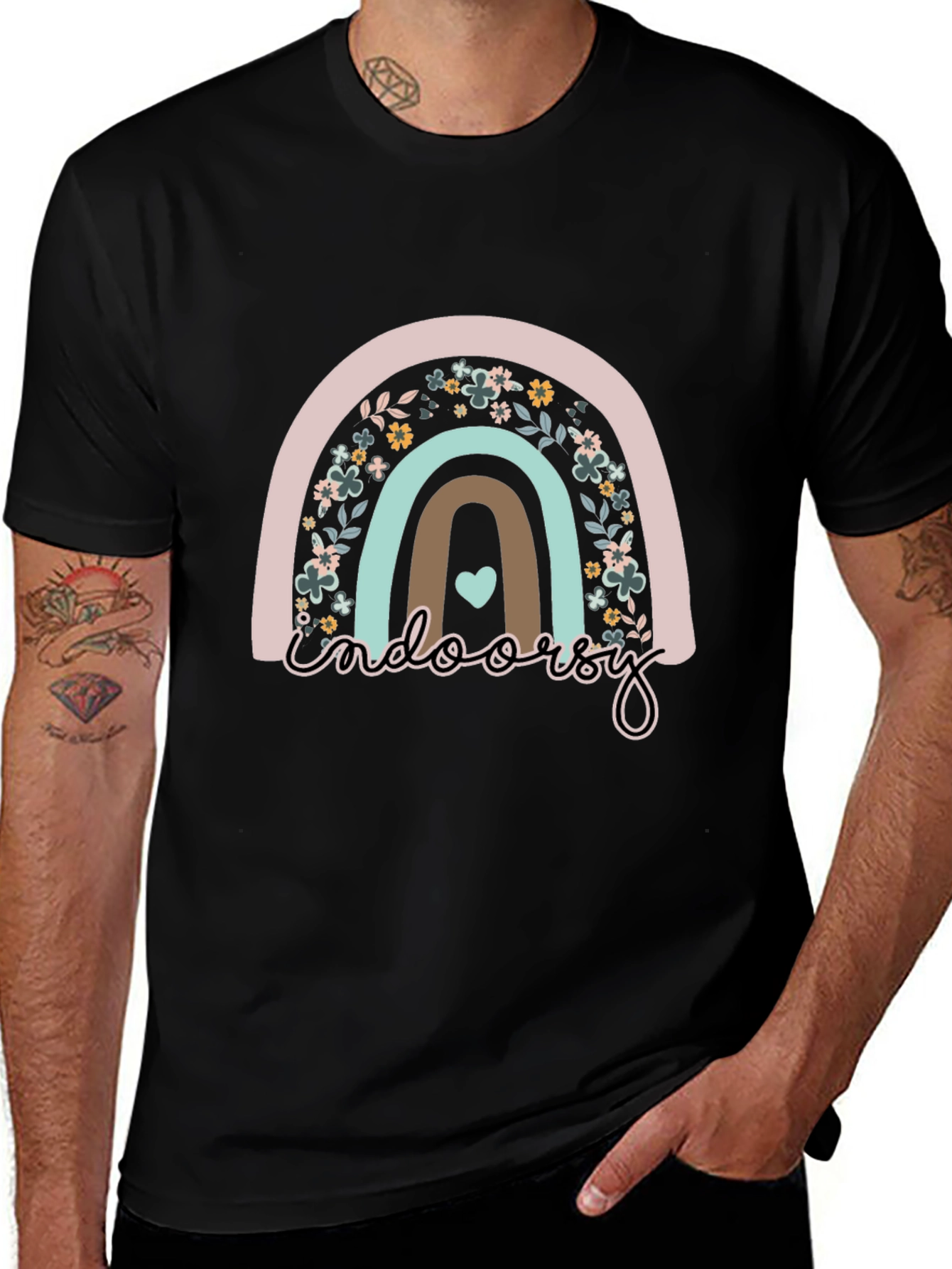 Floral Rainbow Indoorsy Graphic Tee