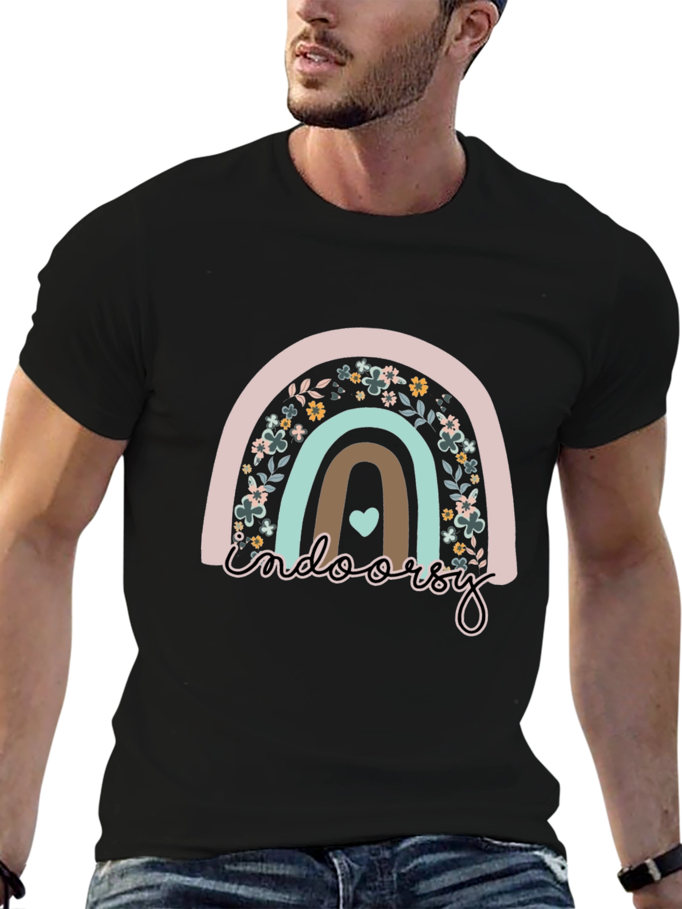 Floral Rainbow Indoorsy Graphic Tee