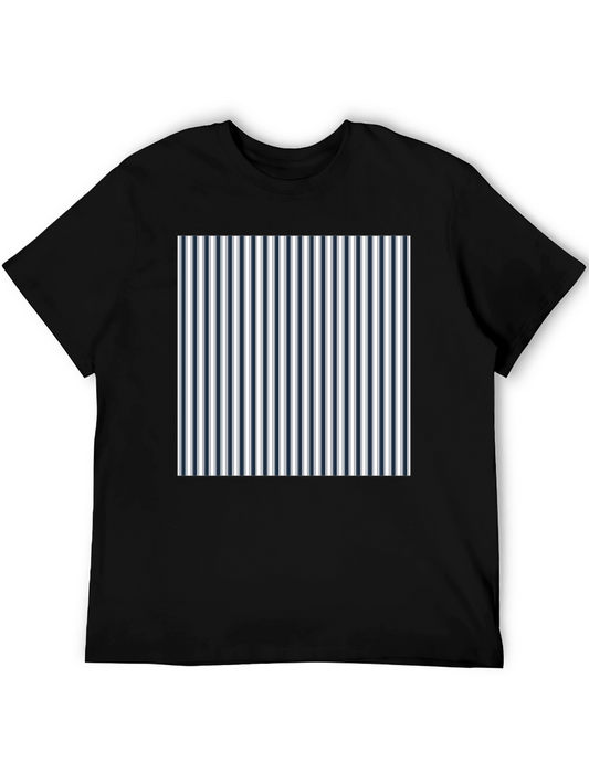Striped Tee - Black with Bold Stripe Design