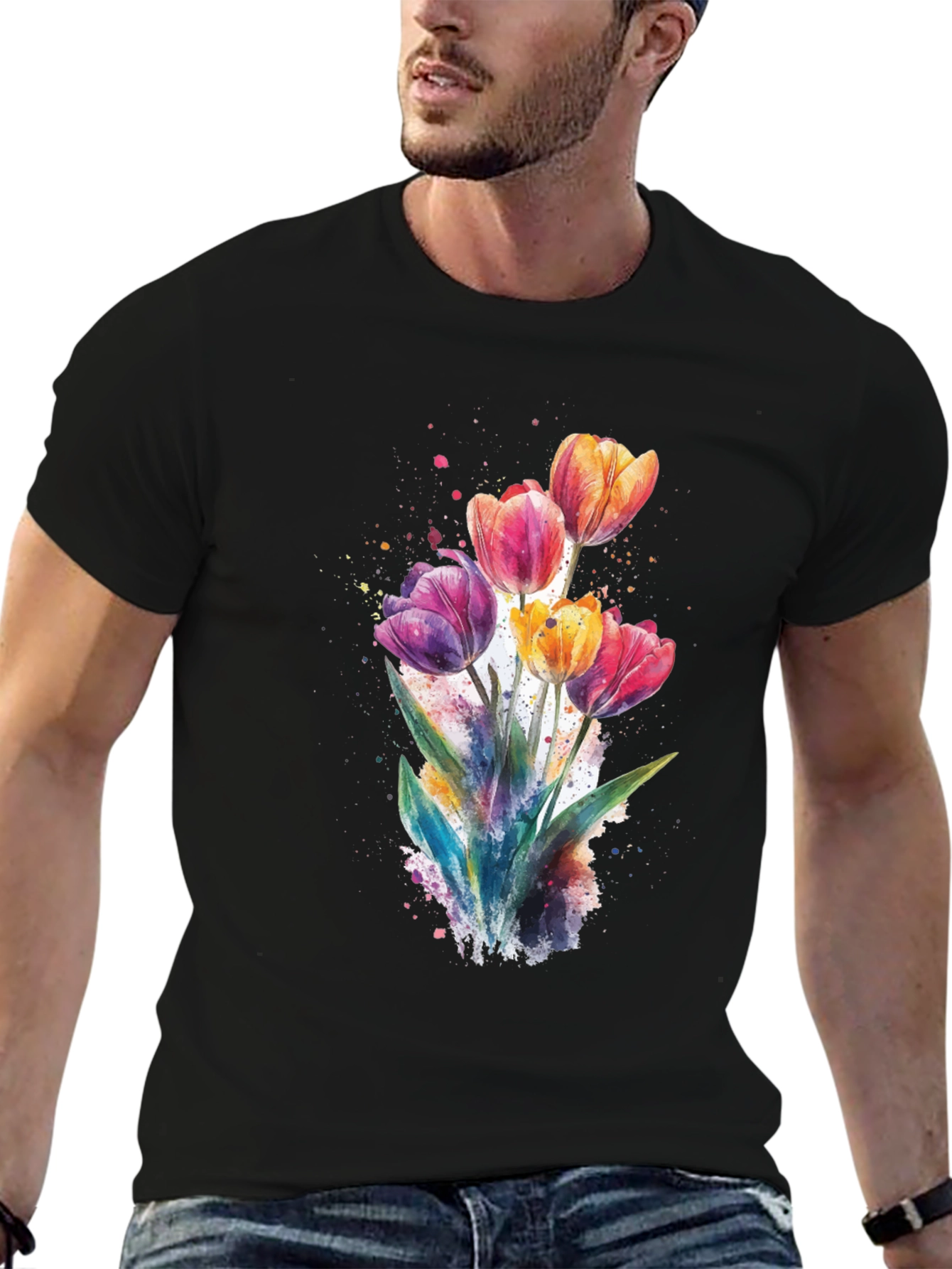 Watercolor Tulip Bouquet T-Shirt