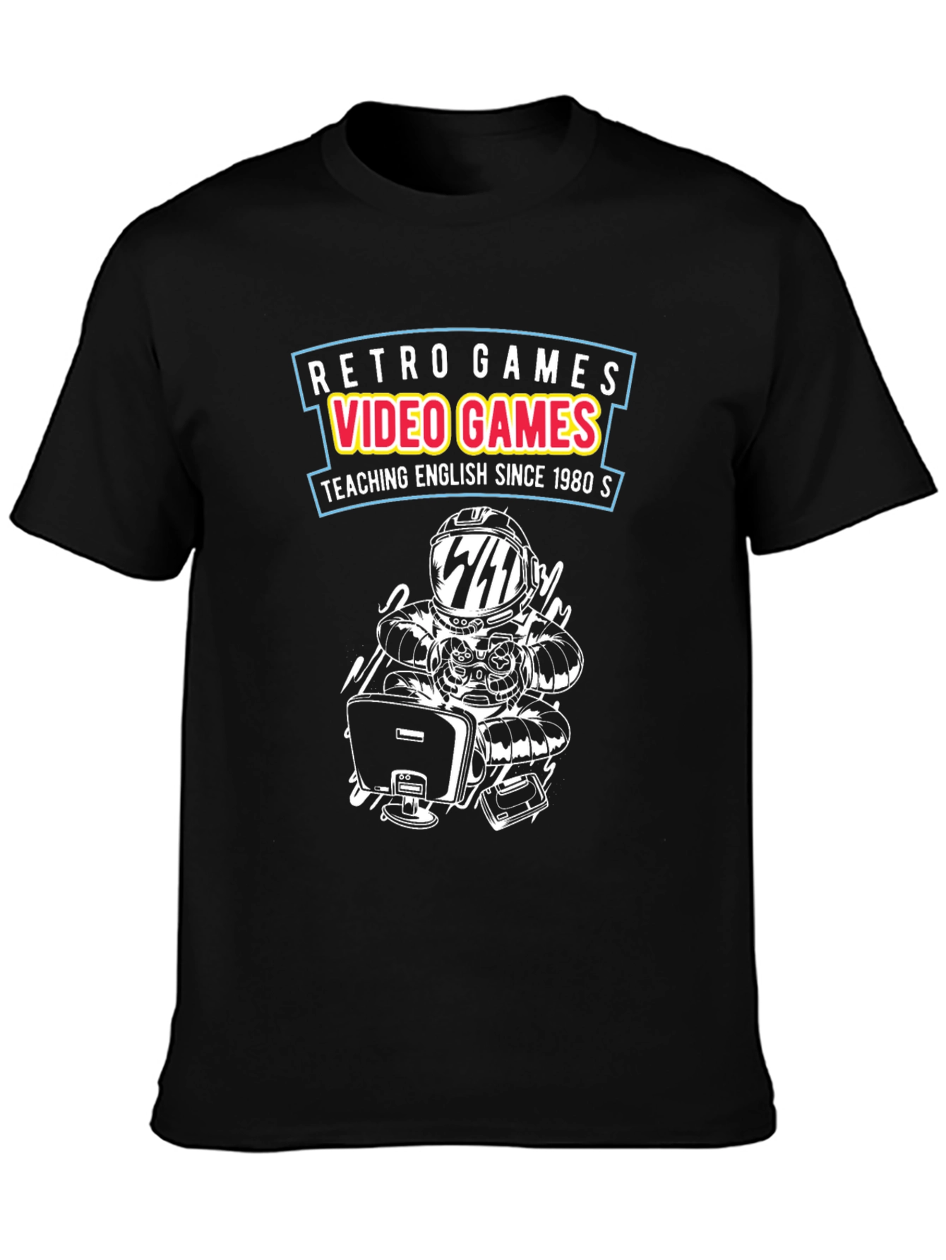 Retro Games Video Games T-Shirt Black