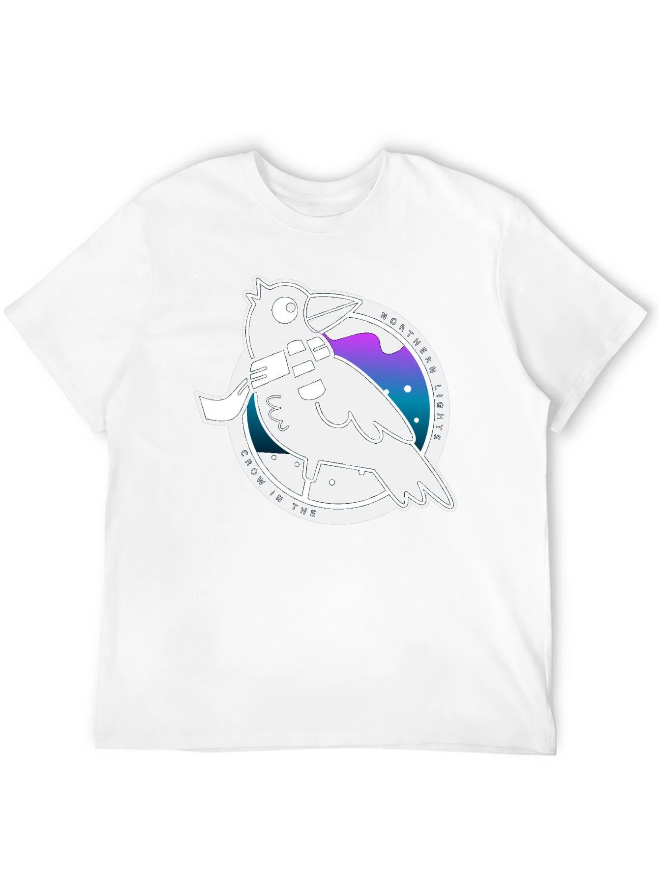 Northern Lights Crow Graphic T-Shirt