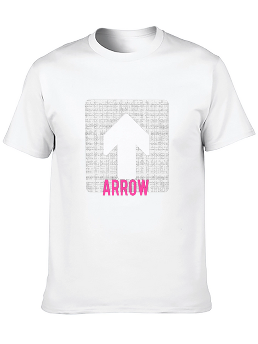 Upward Arrow Graphic Tee - Black Casual Shirt