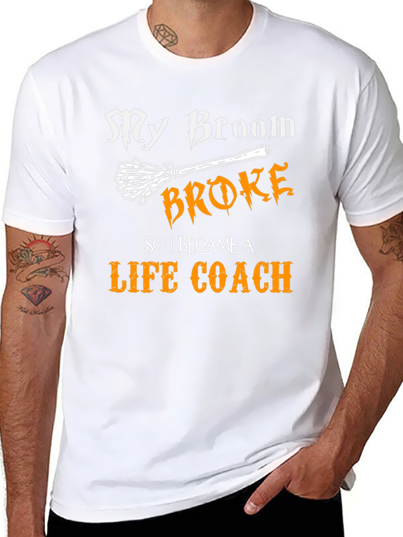 My Broom Broke Now Life Coach Tee