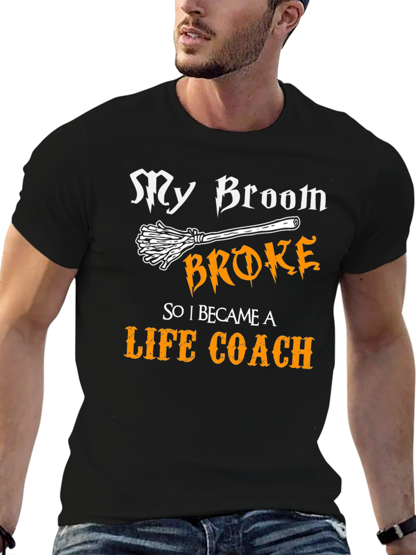 My Broom Broke Now Life Coach Tee