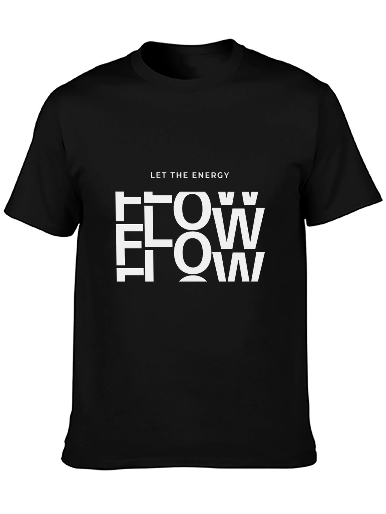 Energy Flow Graphic Tee - Black Casual T-Shirt