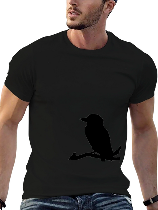 Mens Bird Silhouette Graphic Tee - Casual Style