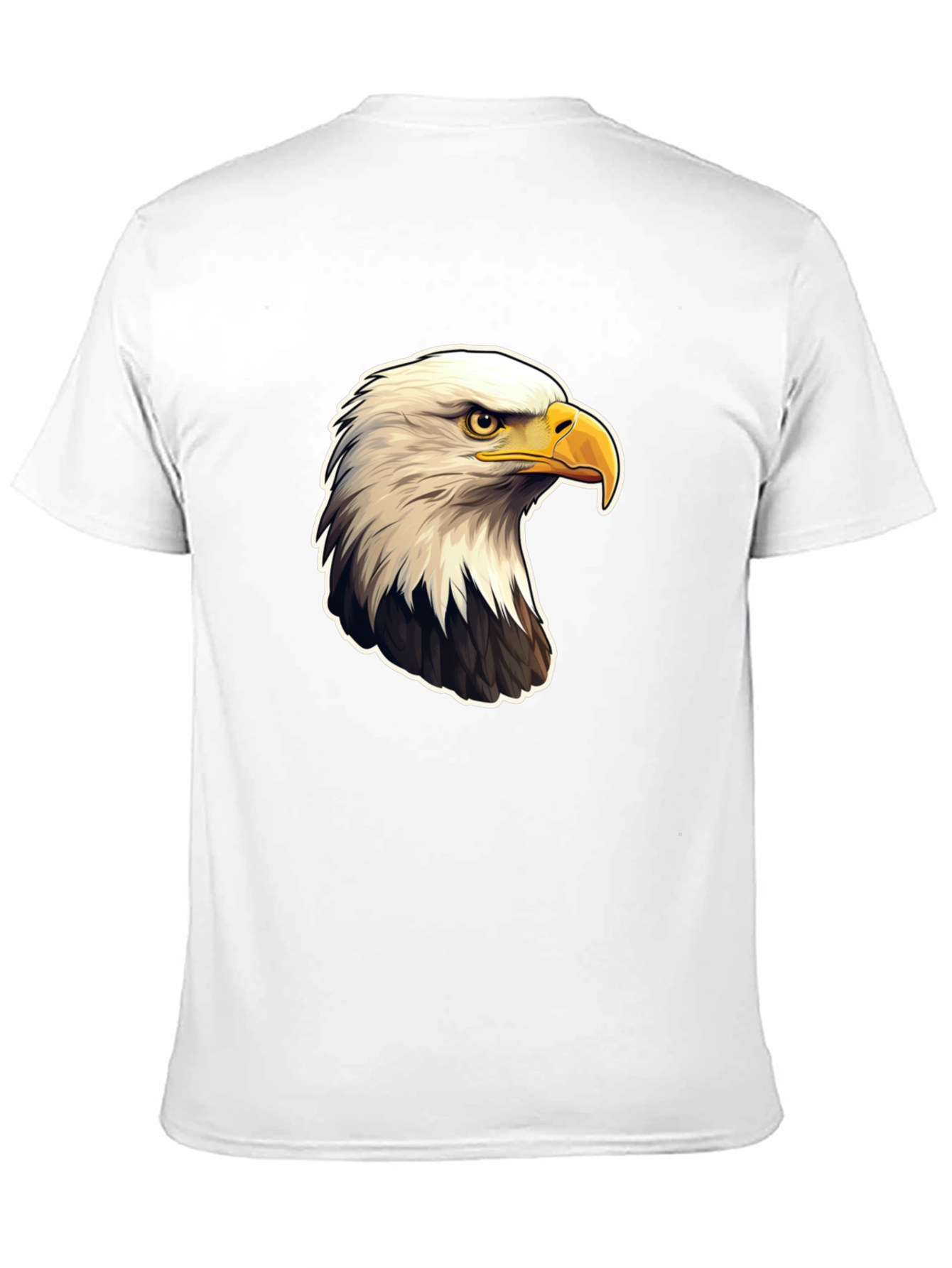 Bald Eagle Graphic Print Black T-Shirt