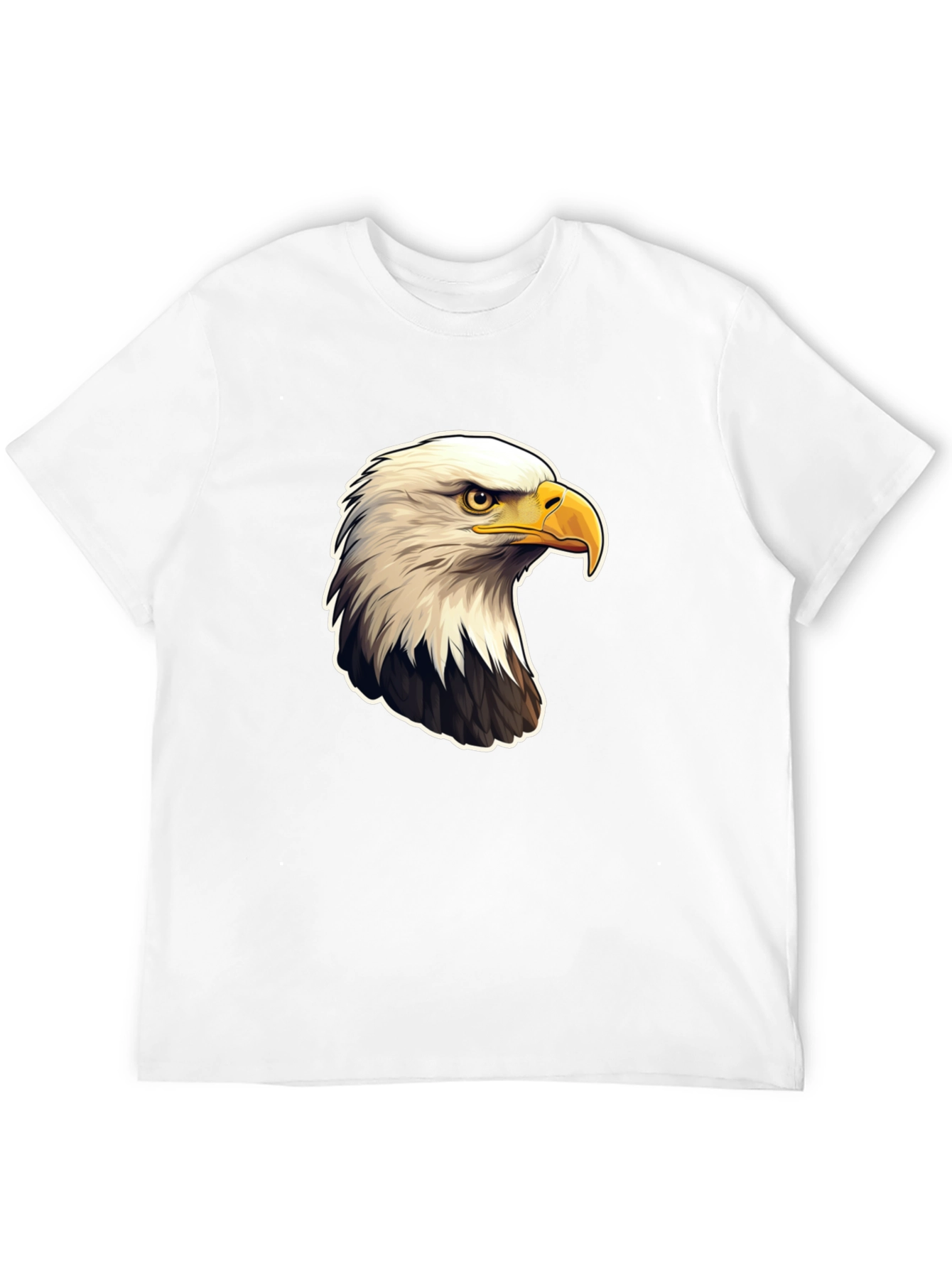 Bald Eagle Graphic Print Black T-Shirt