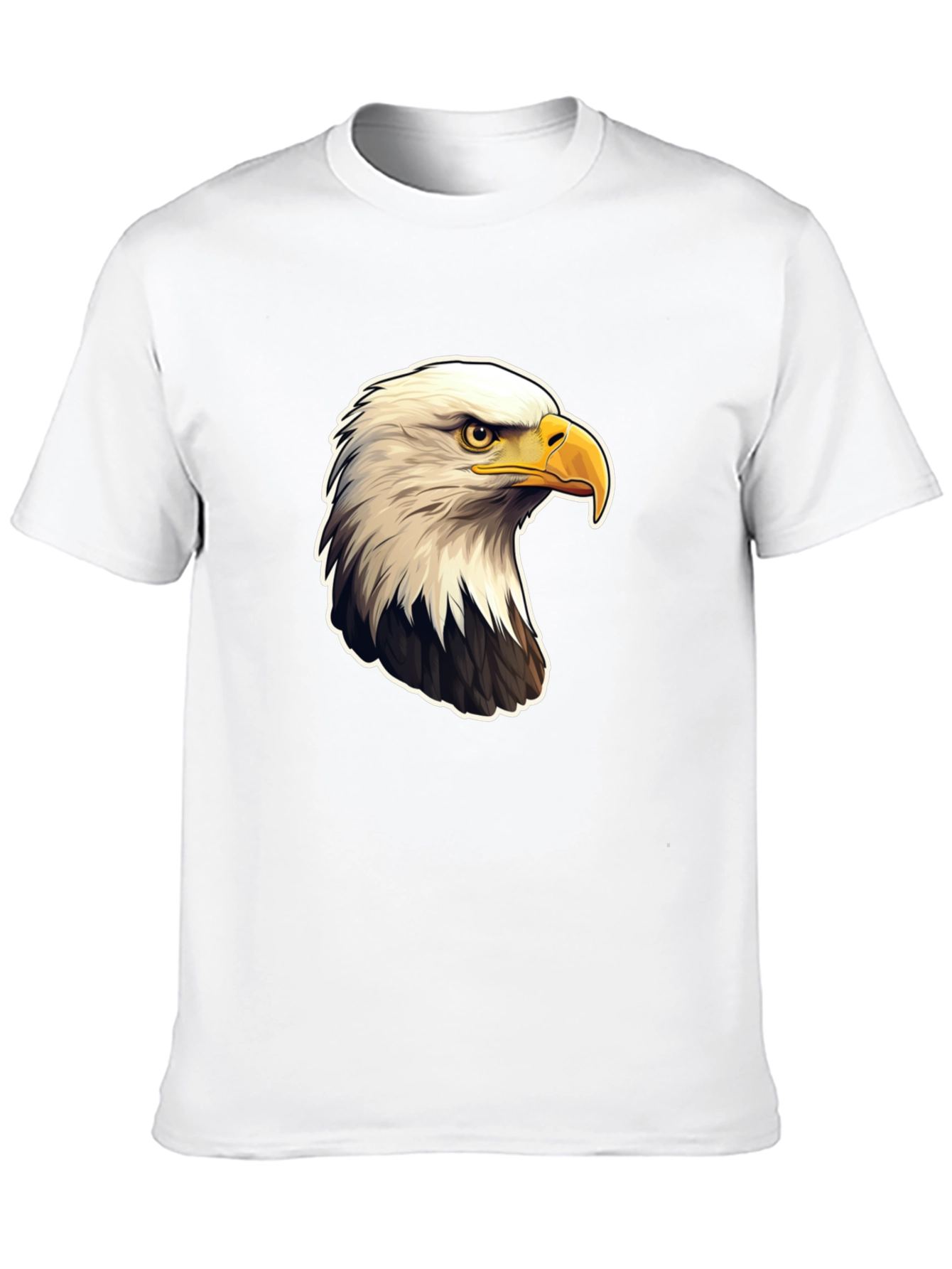 Bald Eagle Graphic Print Black T-Shirt