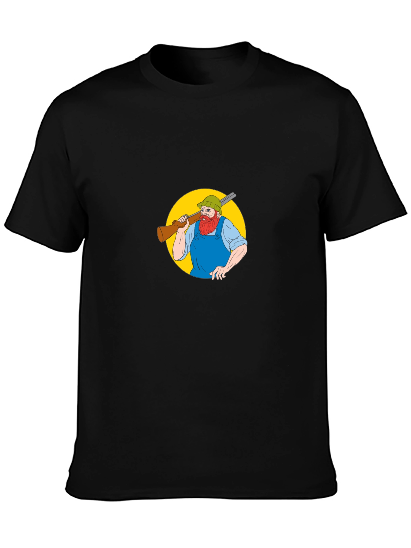 Cartoon Hunter T-Shirt - Black