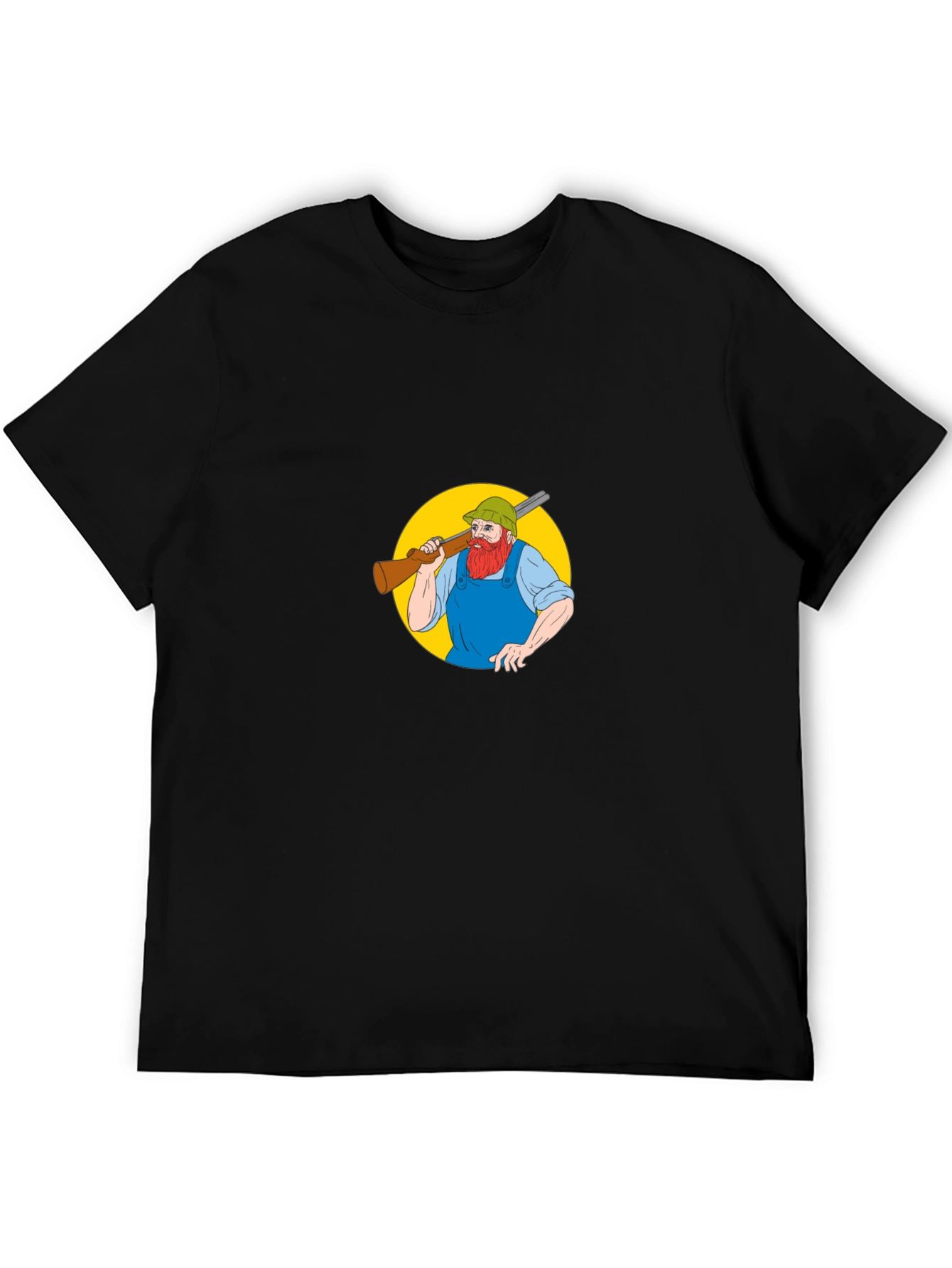 Cartoon Hunter T-Shirt - Black