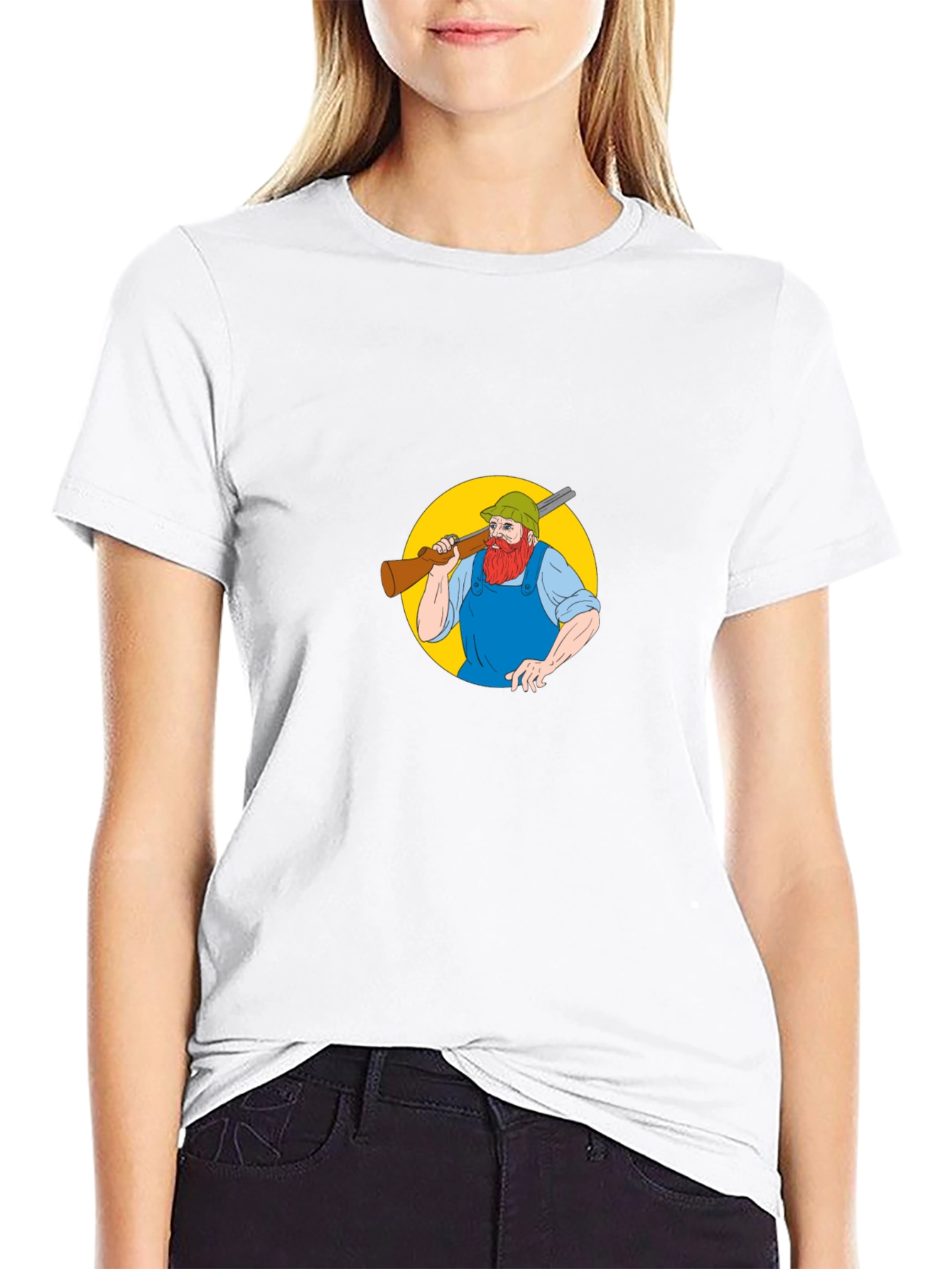 Cartoon Hunter T-Shirt - Black