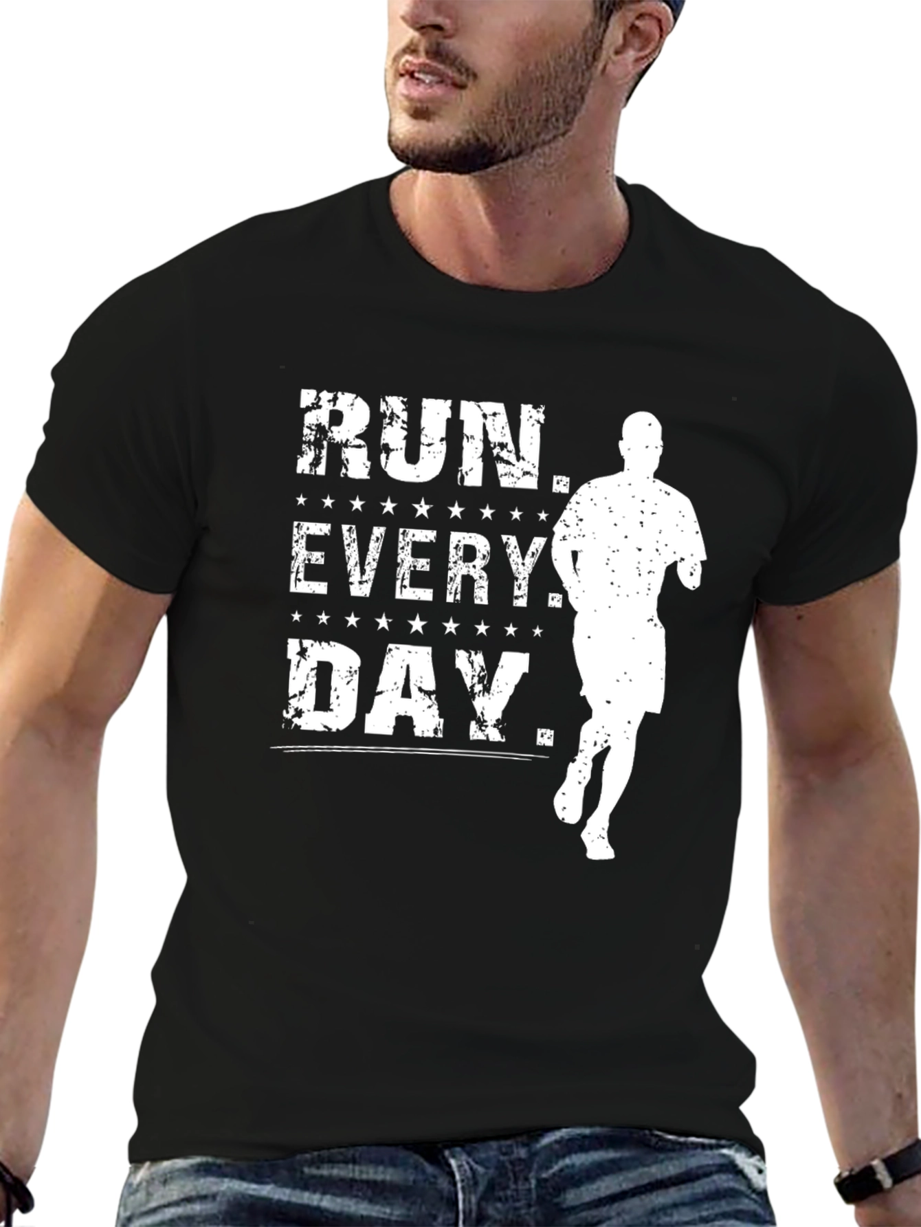 Run Every Day Graphic Tee - Fitness Motivation Shirt