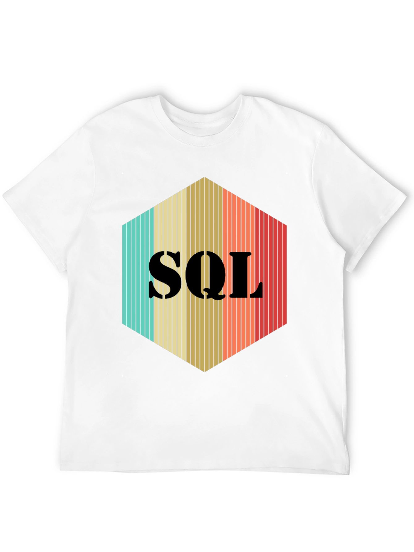SQL Hexagon T-Shirt - Retro Programmer Tee