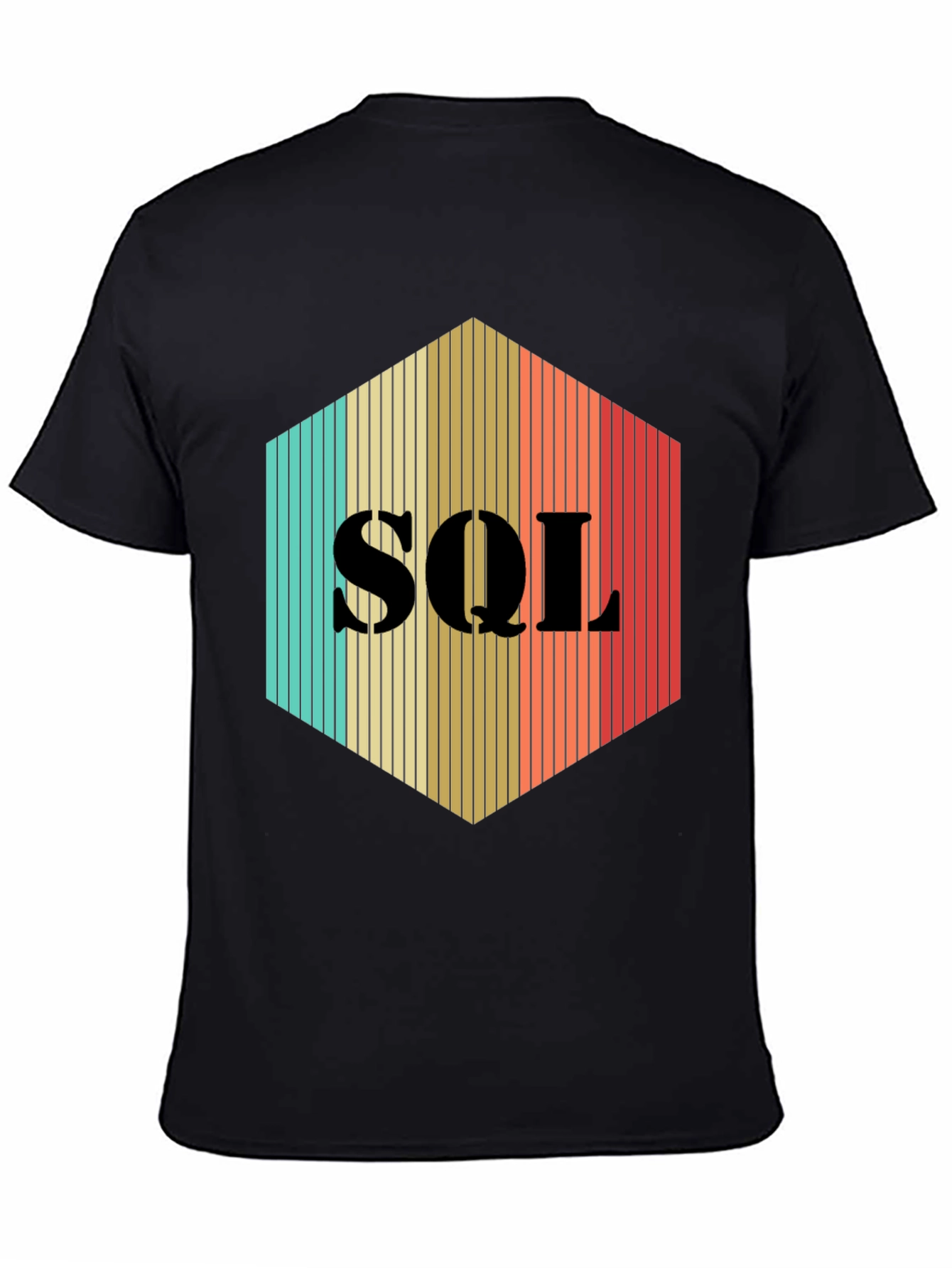 SQL Hexagon T-Shirt - Retro Programmer Tee