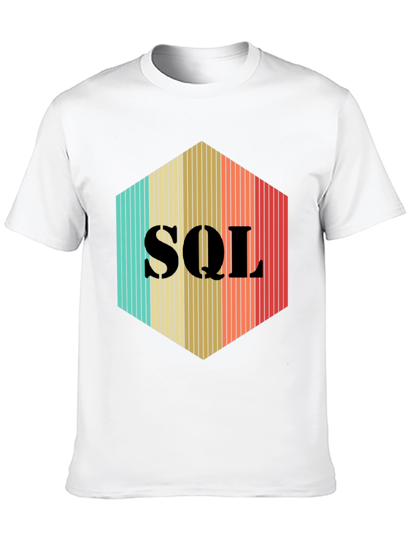 SQL Hexagon T-Shirt - Retro Programmer Tee