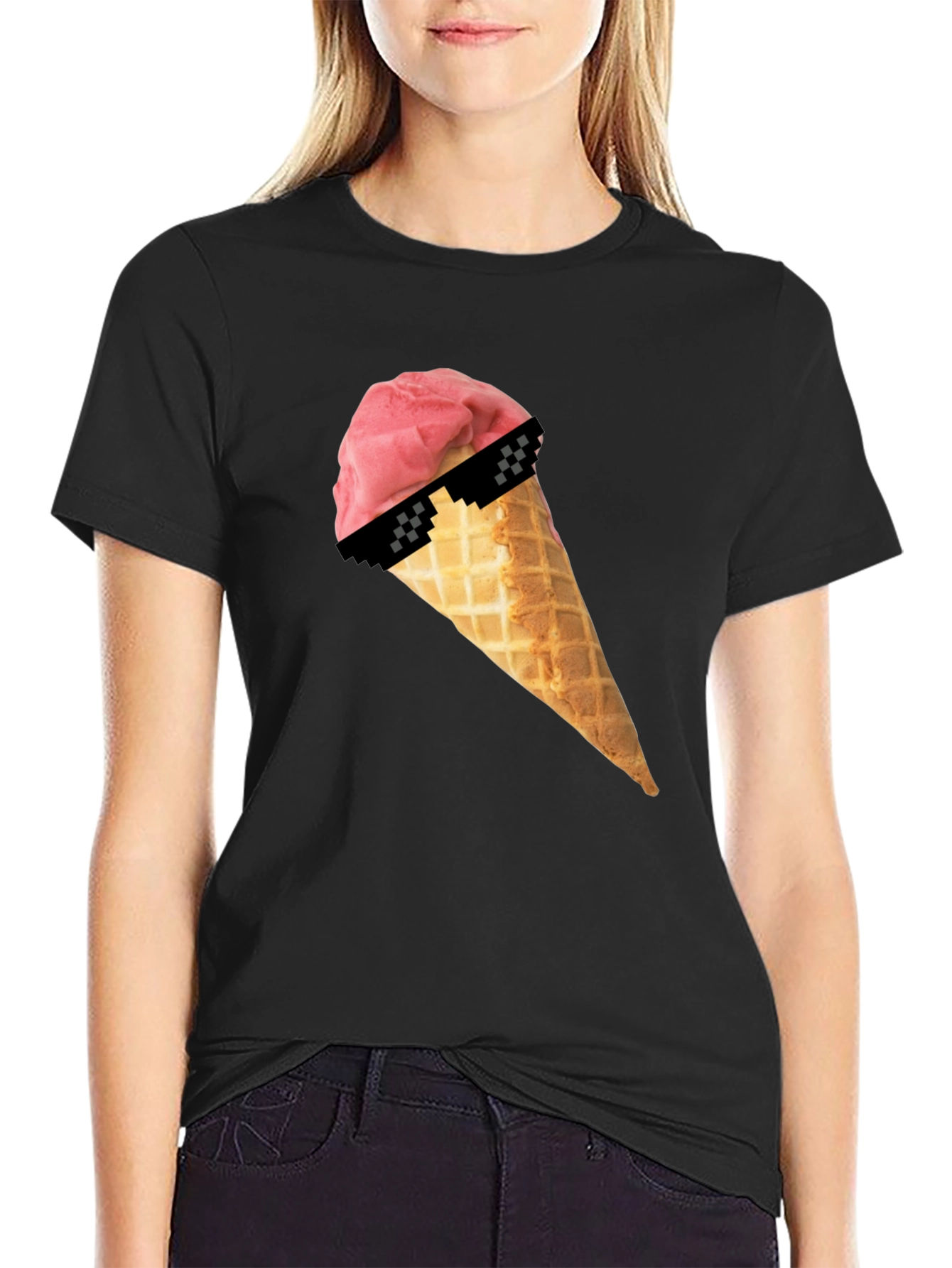 Cool Ice Cream Cone Graphic T-Shirt