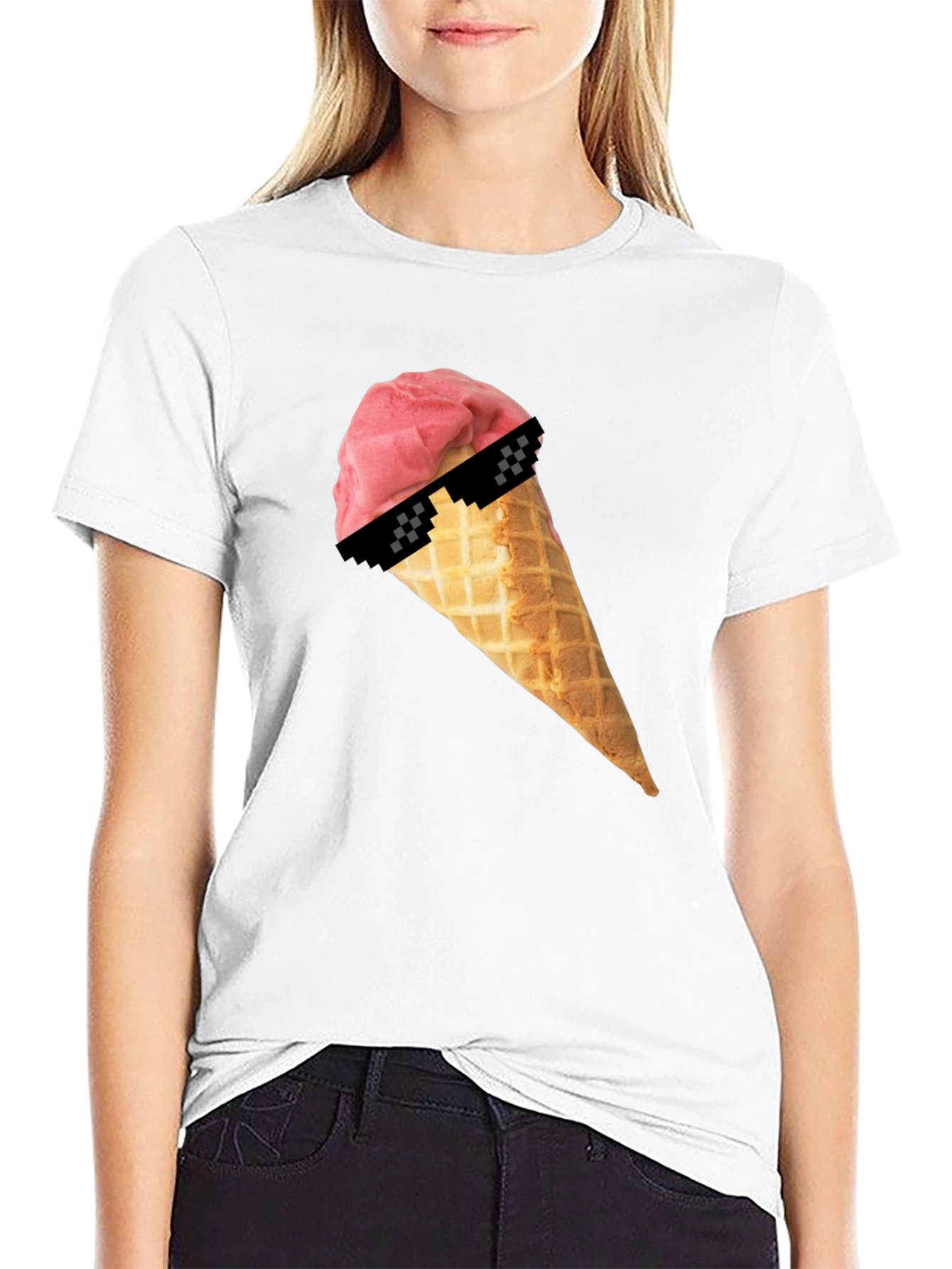 Cool Ice Cream Cone Graphic T-Shirt