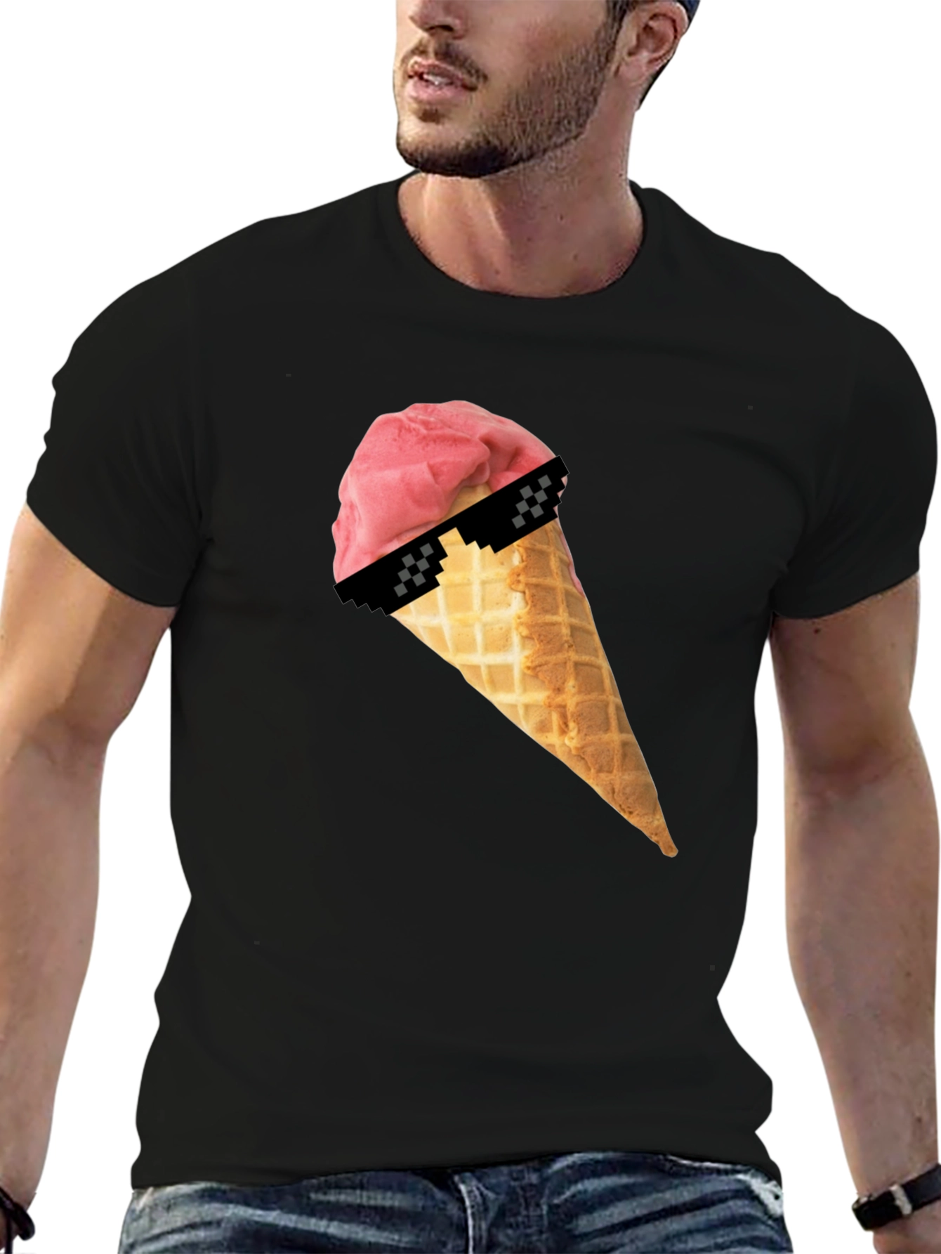 Cool Ice Cream Cone Graphic T-Shirt