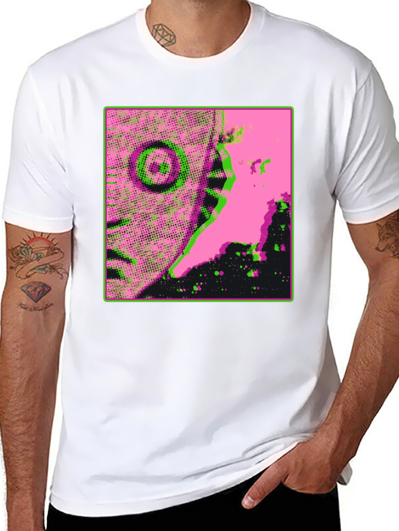 Eye-Catching Graphic Print Black T-Shirt