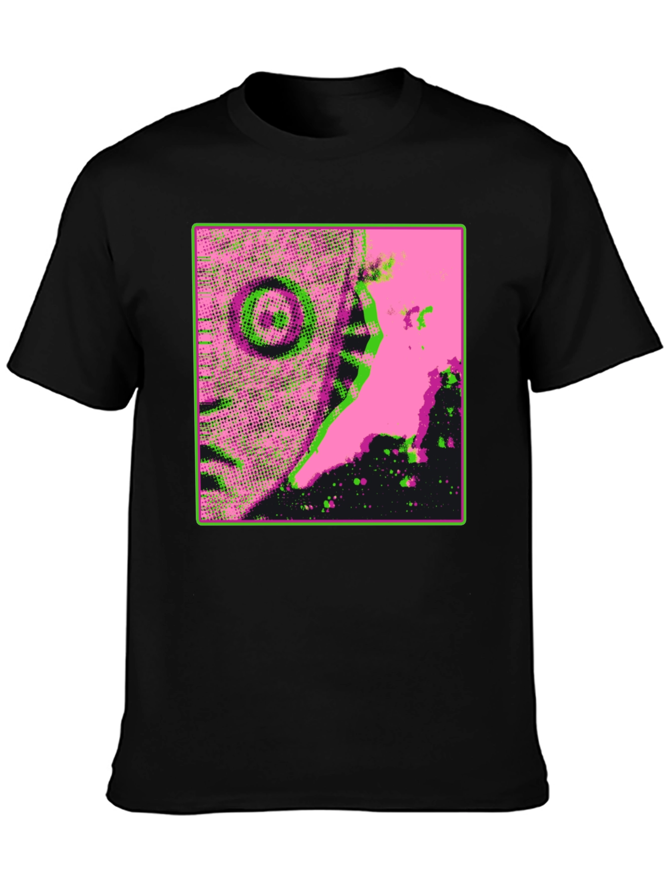 Eye-Catching Graphic Print Black T-Shirt