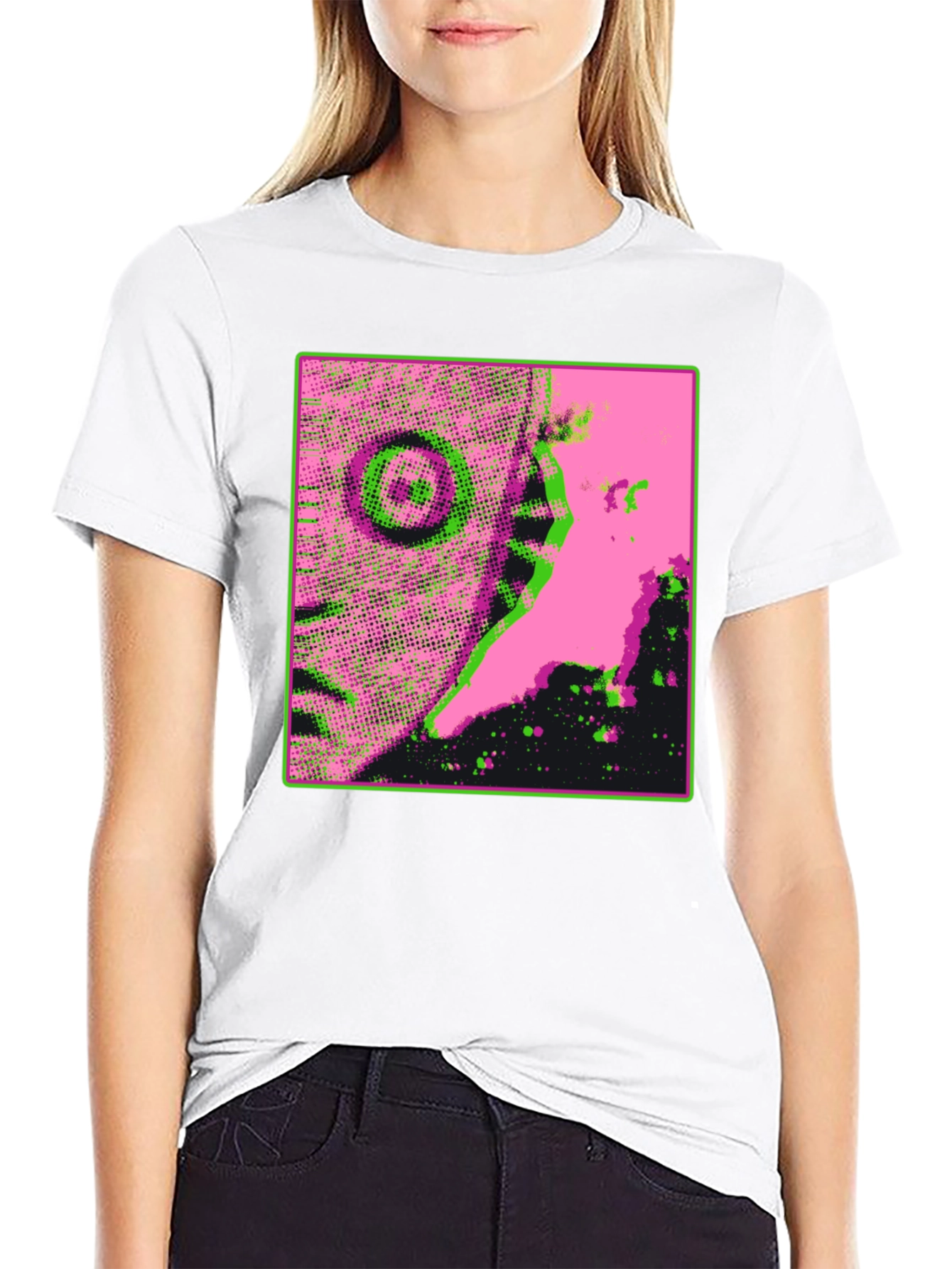 Eye-Catching Graphic Print Black T-Shirt