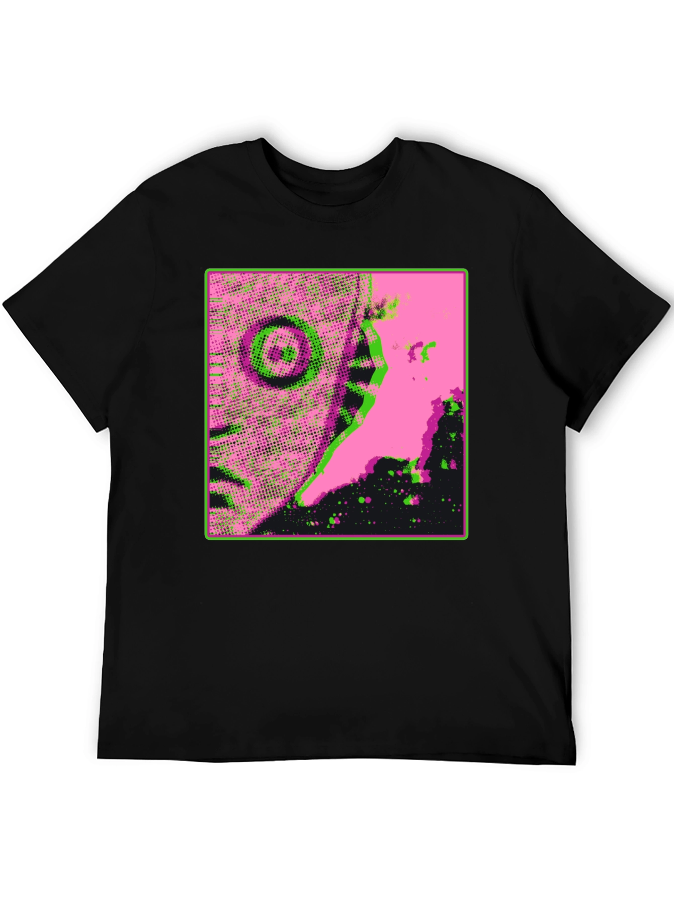 Eye-Catching Graphic Print Black T-Shirt