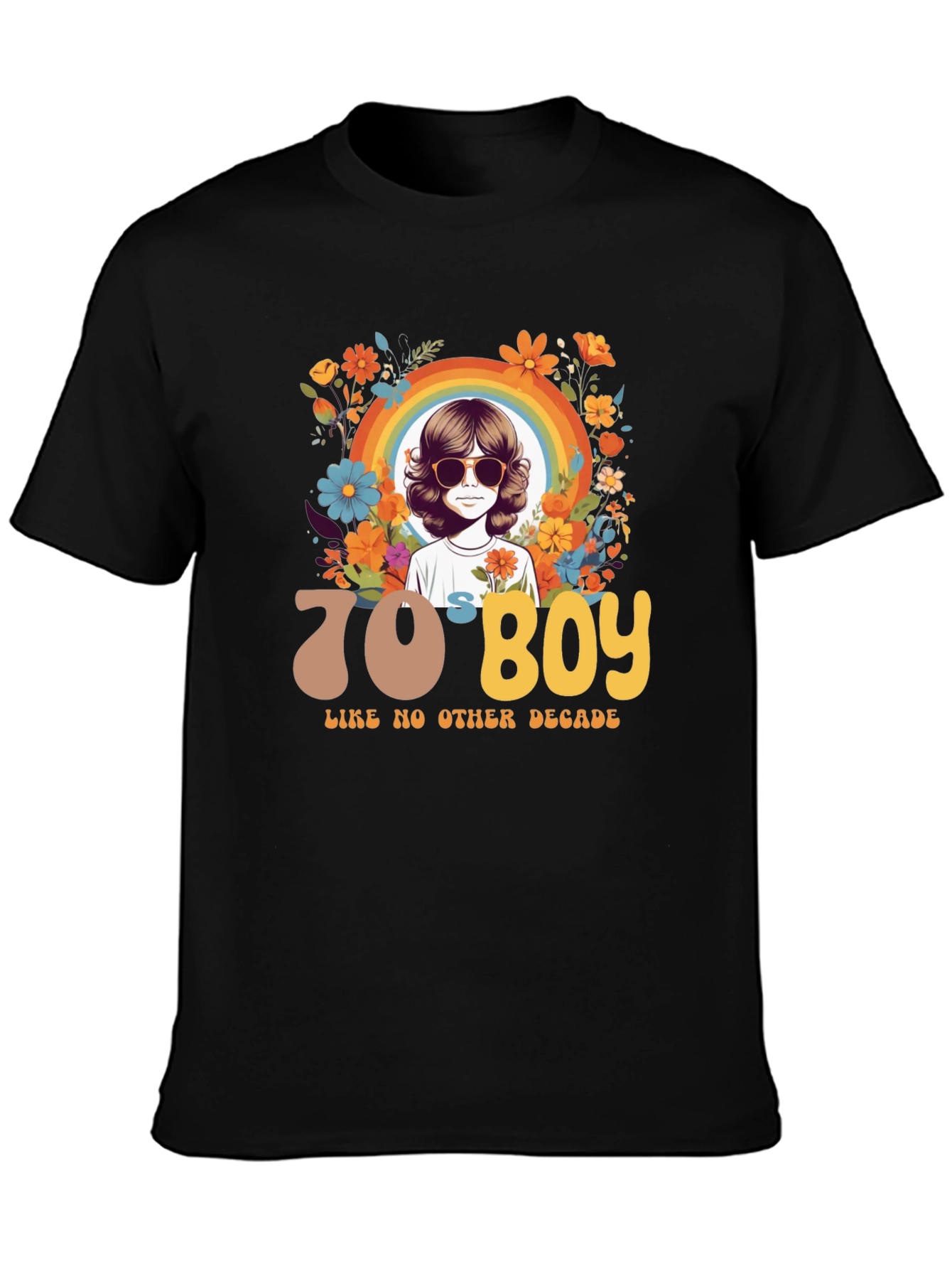 70s Boy Graphic Tee - Retro Style