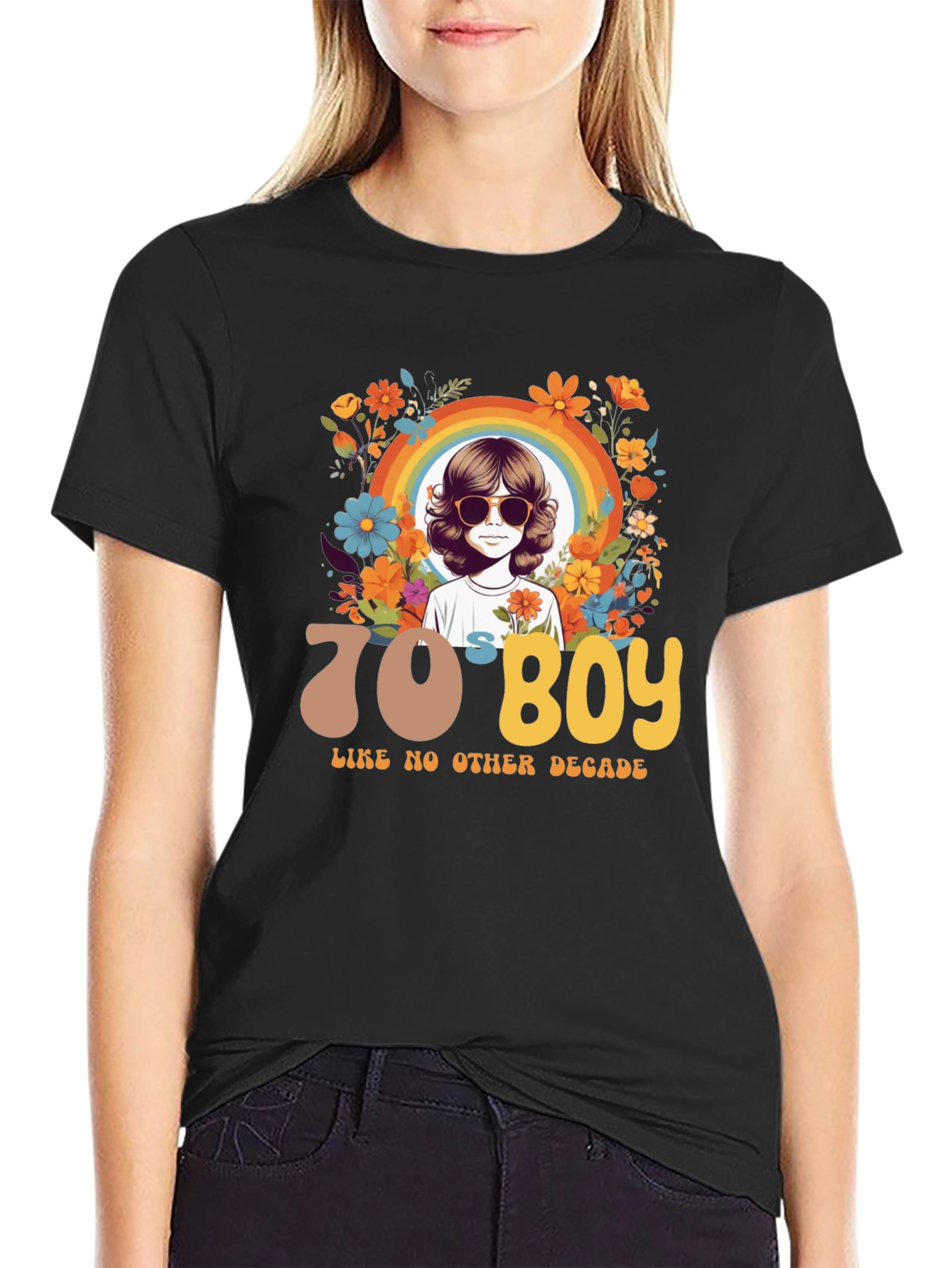 70s Boy Graphic Tee - Retro Style