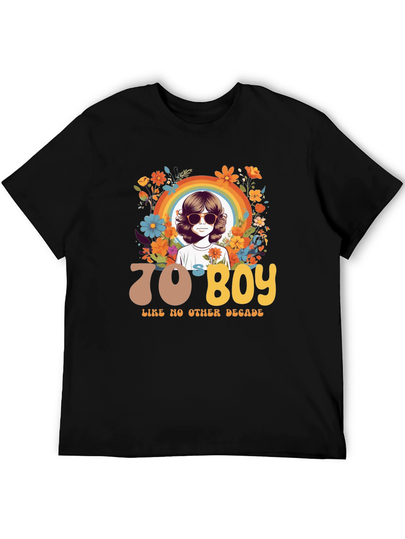 70s Boy Graphic Tee - Retro Style