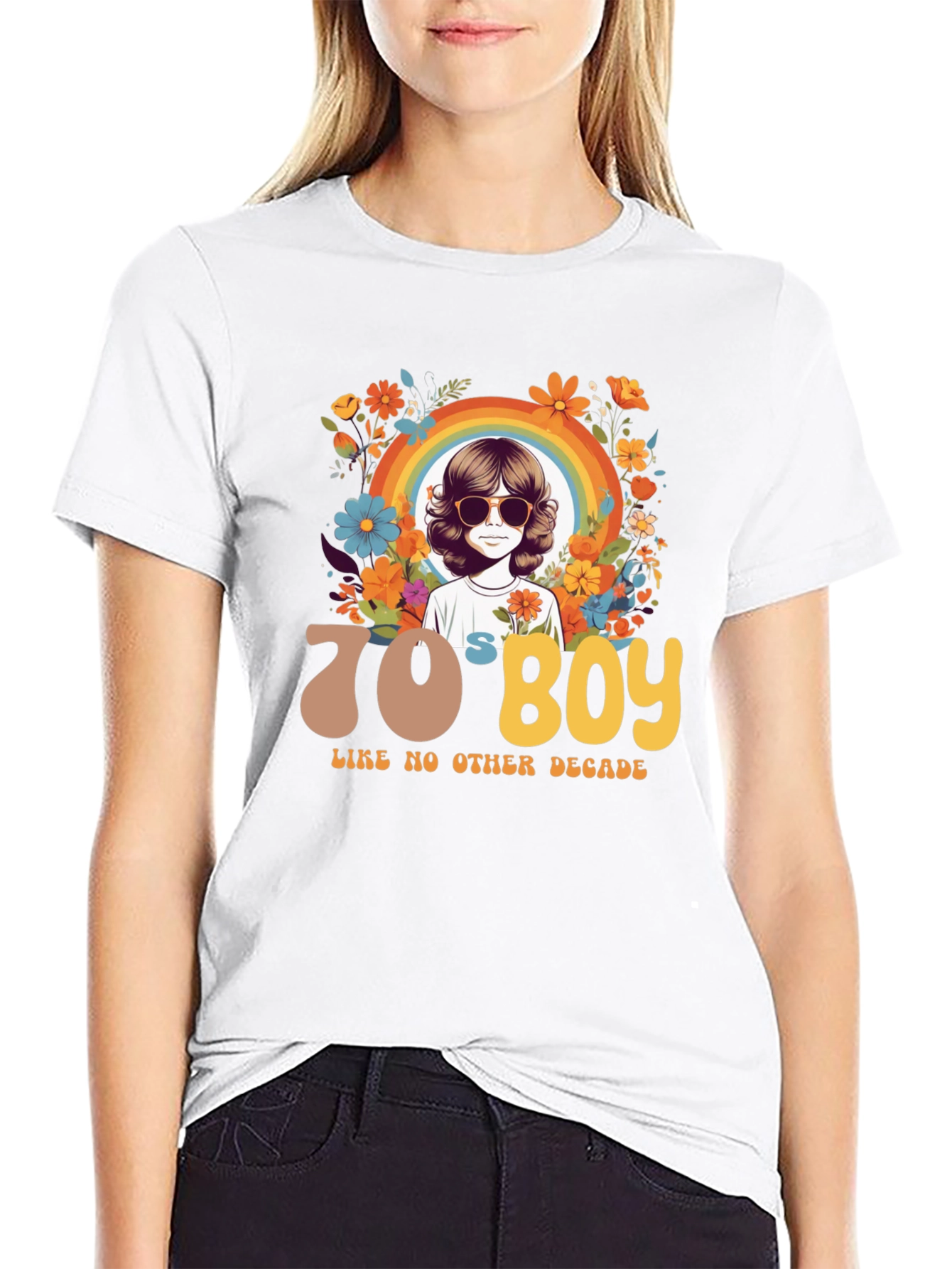 70s Boy Graphic Tee - Retro Style
