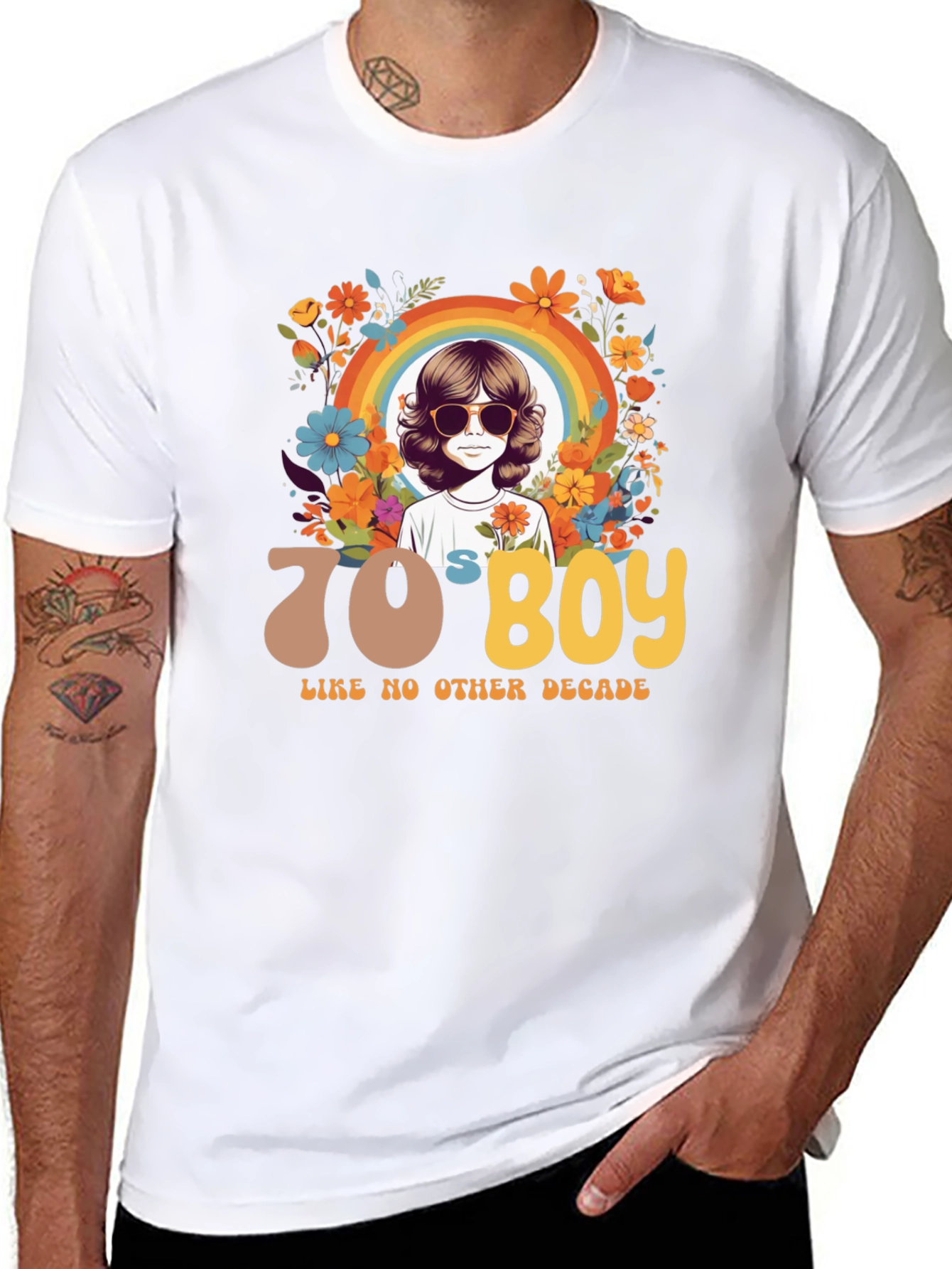 70s Boy Graphic Tee - Retro Style