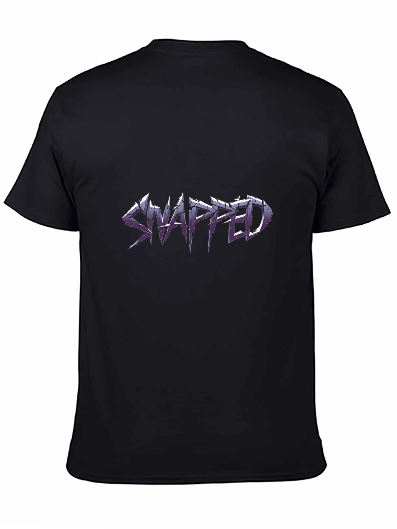Snapped Graphic T-Shirt - Black Crew Neck Tee