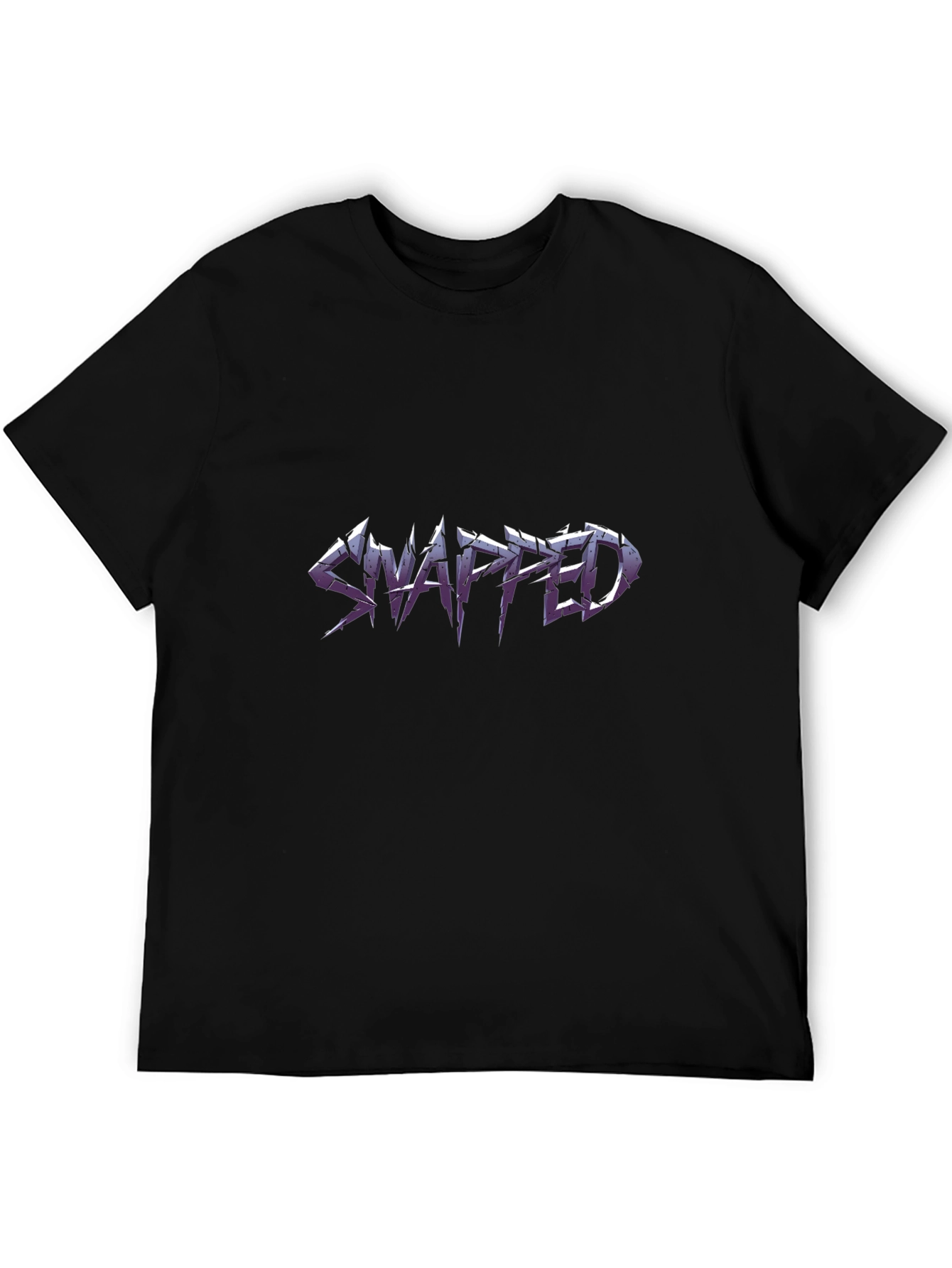 Snapped Graphic T-Shirt - Black Crew Neck Tee