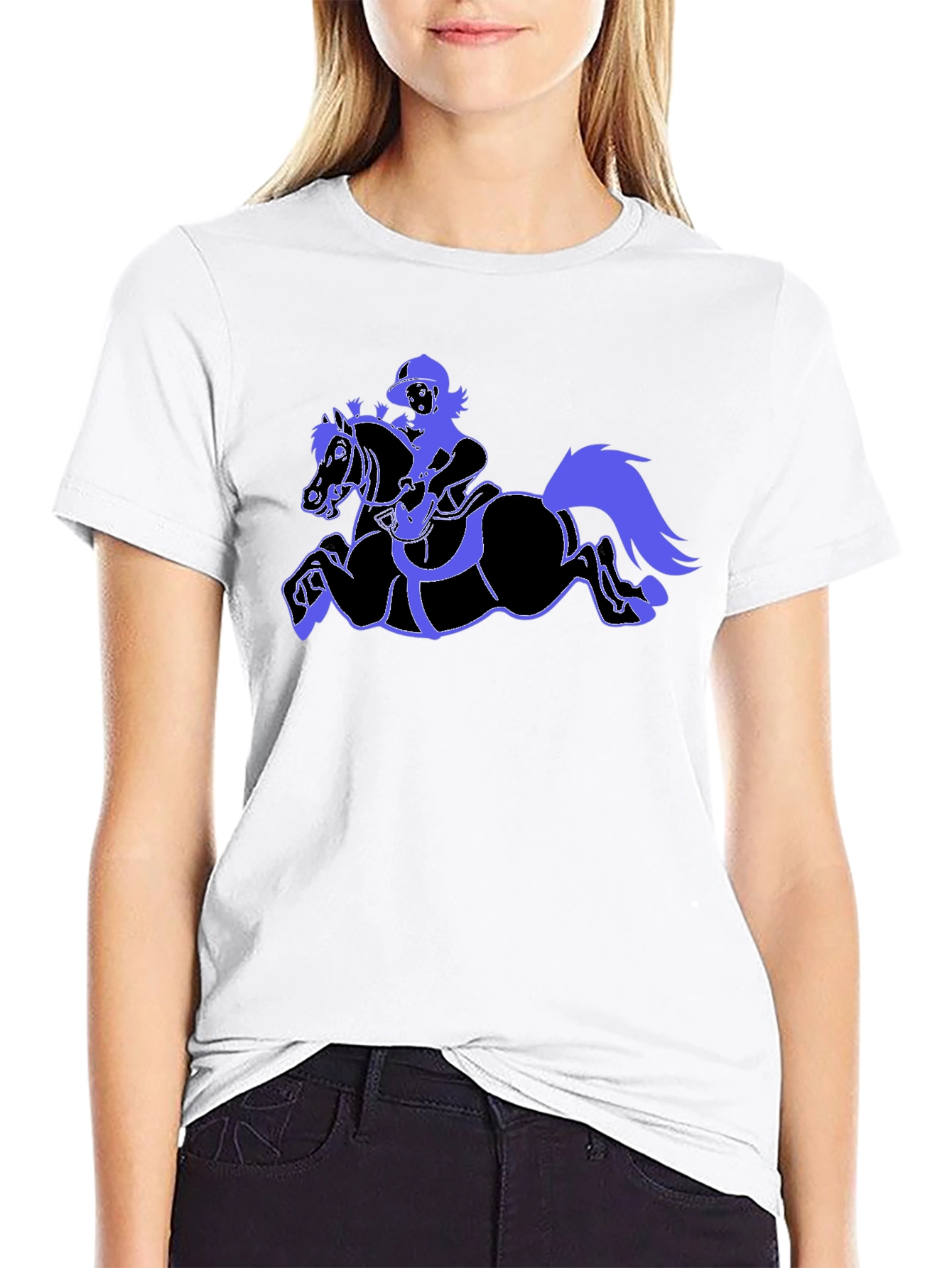 Equestrian Graphic Black T-Shirt