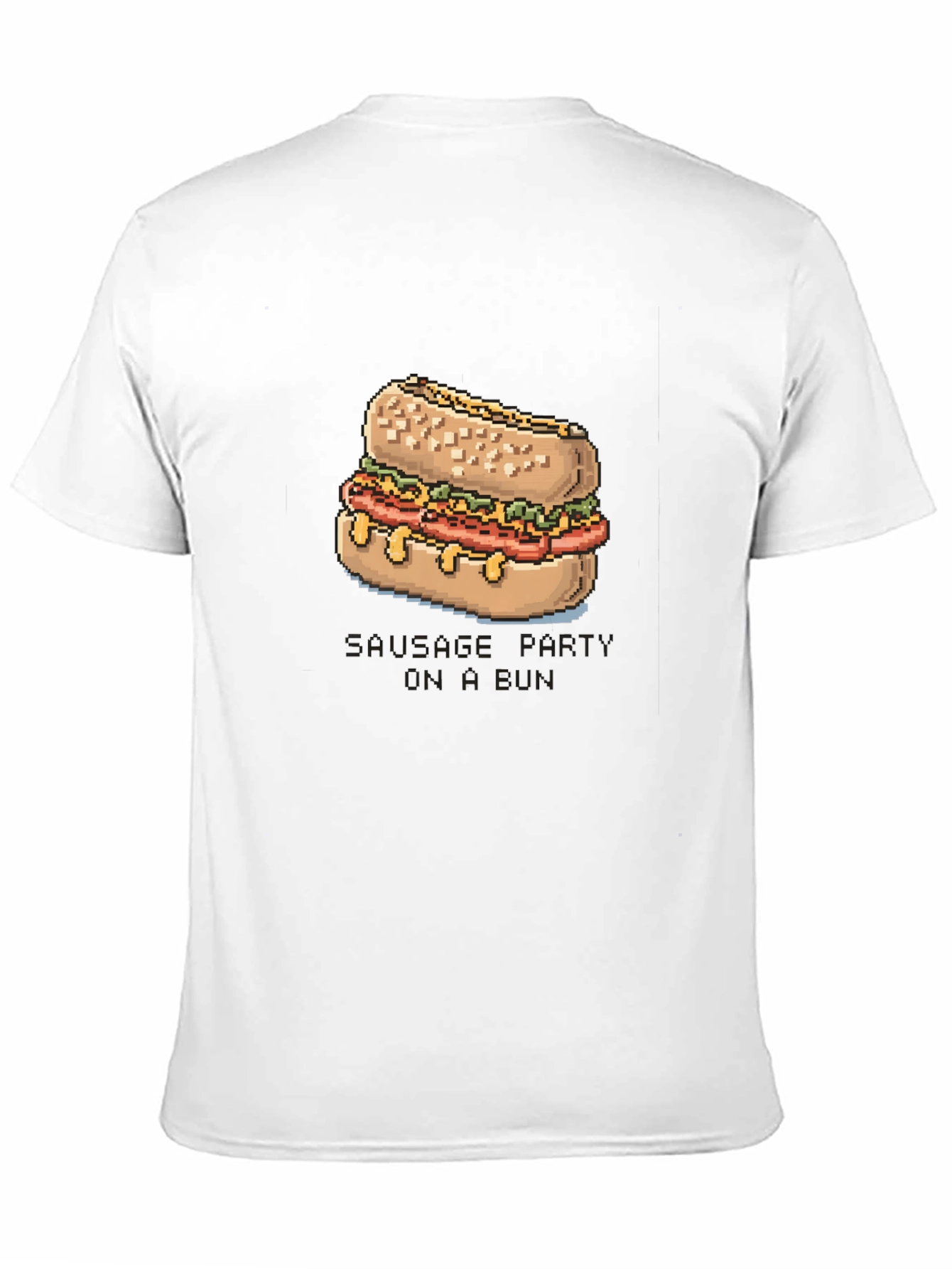 Pixelated Sausage Party T-Shirt - Black