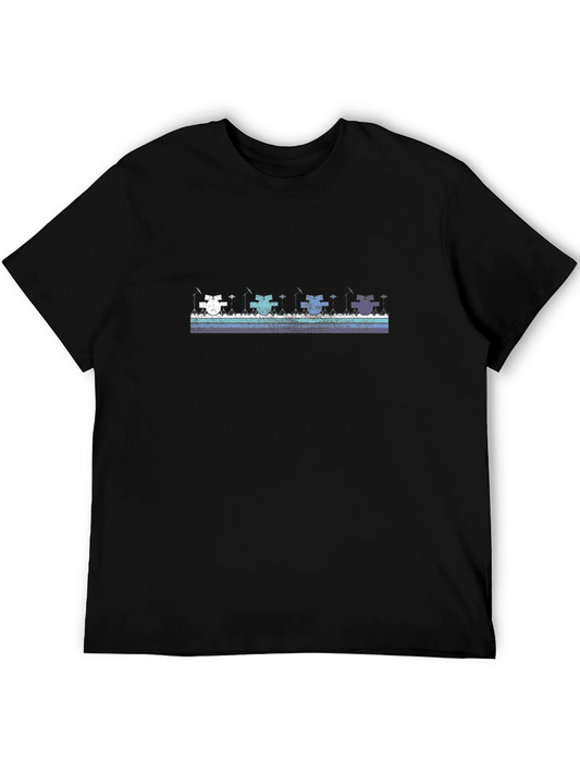 Cat Fishing T-Shirt - Pixel Art Design
