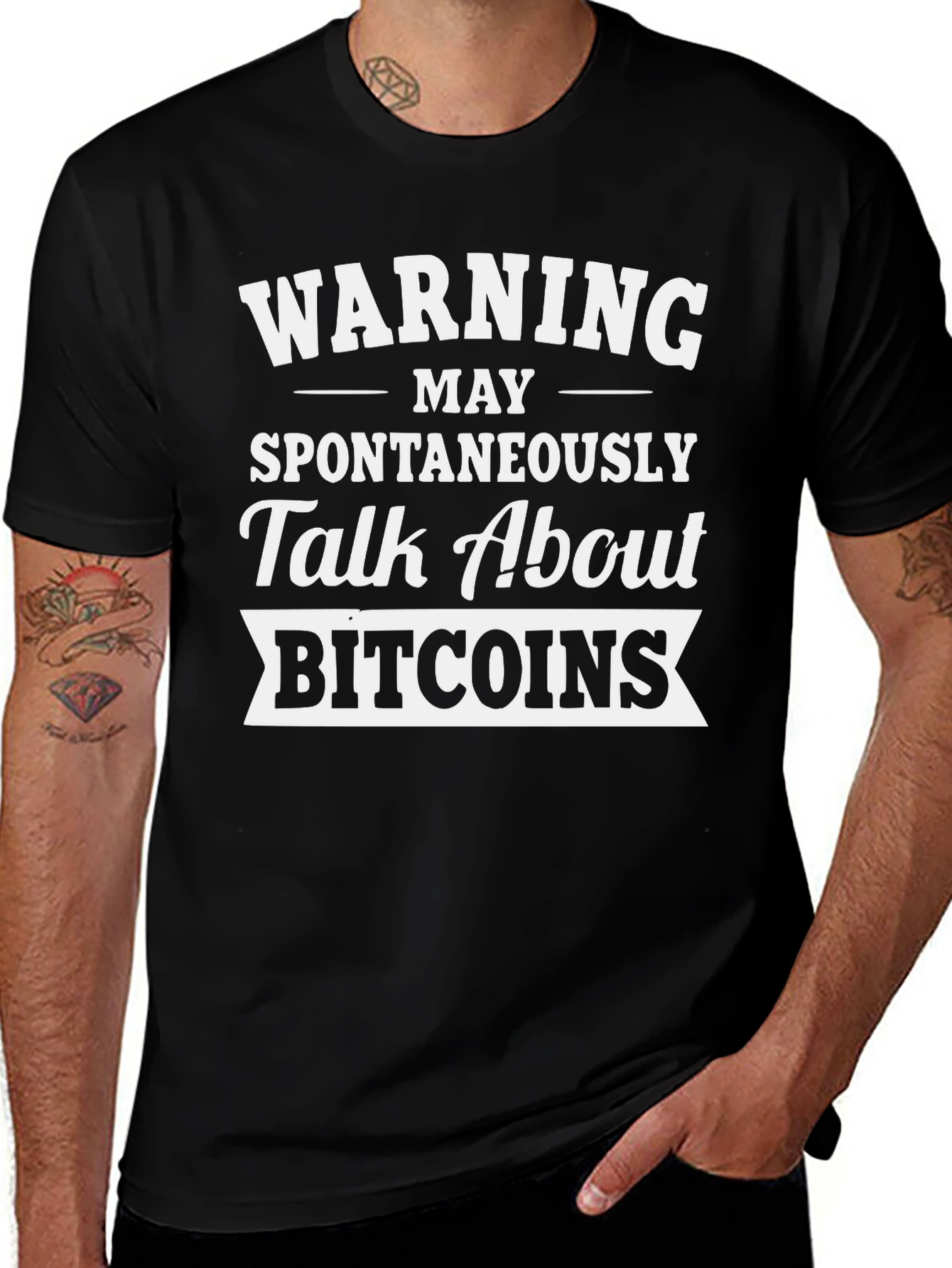 Warning: May Spontaneously Talk About Bitcoins T-Shirt