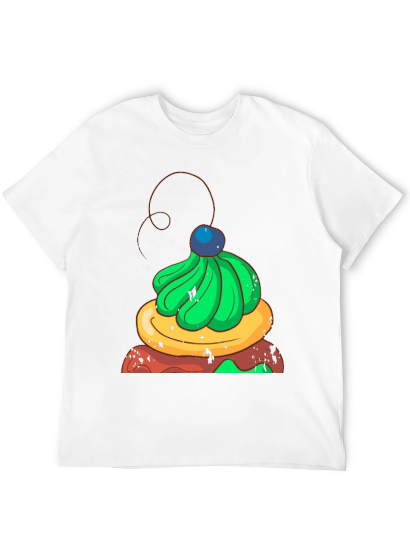 Fun Cupcake Graphic Tee - Casual Black T-Shirt