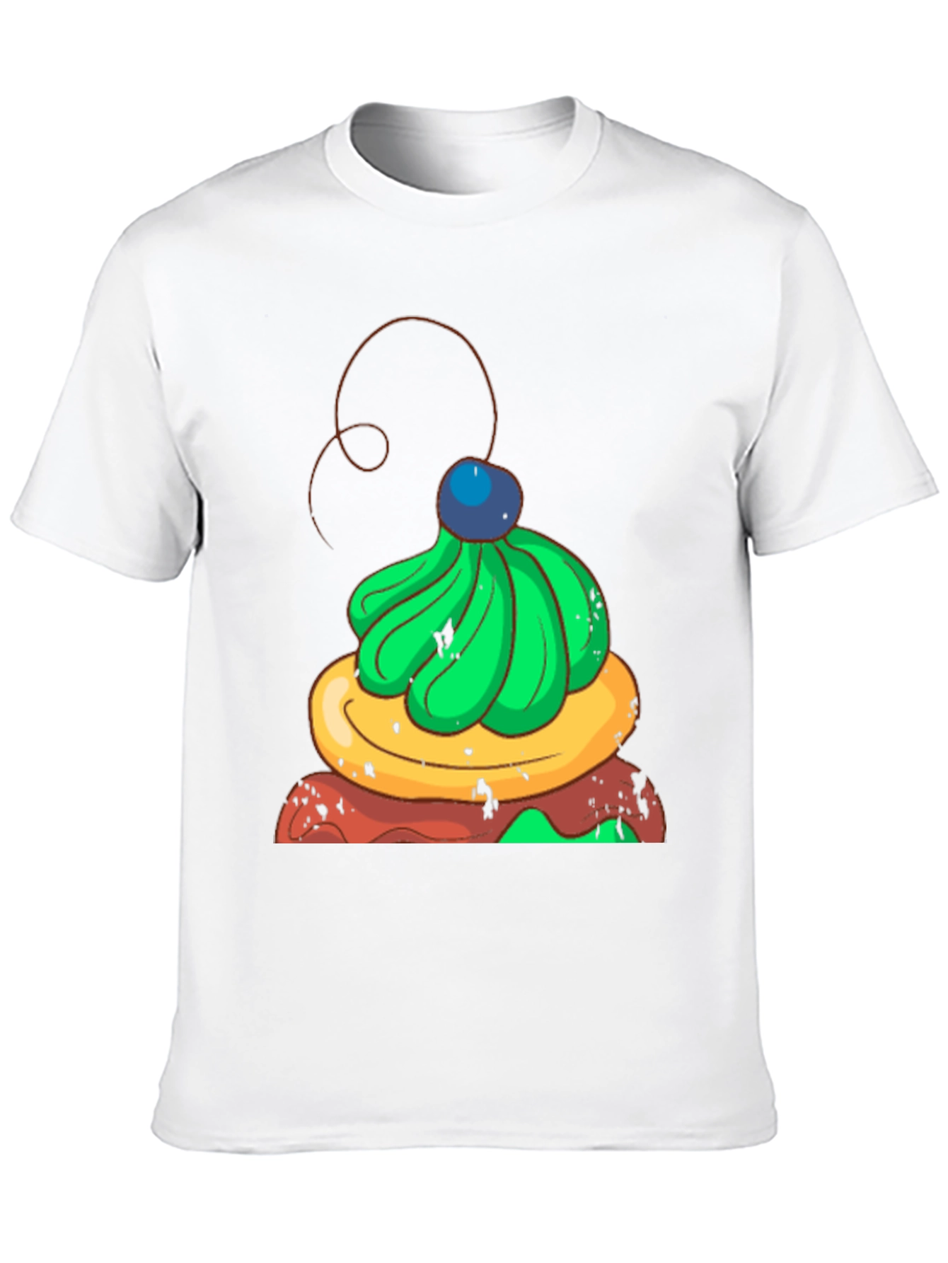 Fun Cupcake Graphic Tee - Casual Black T-Shirt