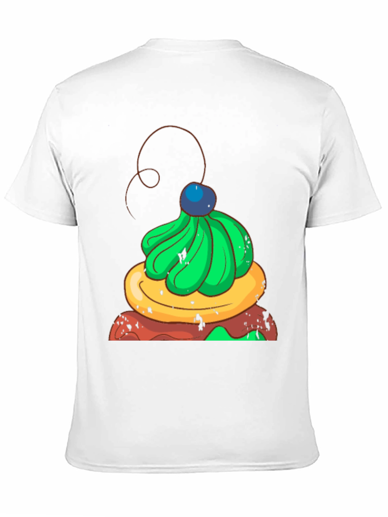 Fun Cupcake Graphic Tee - Casual Black T-Shirt