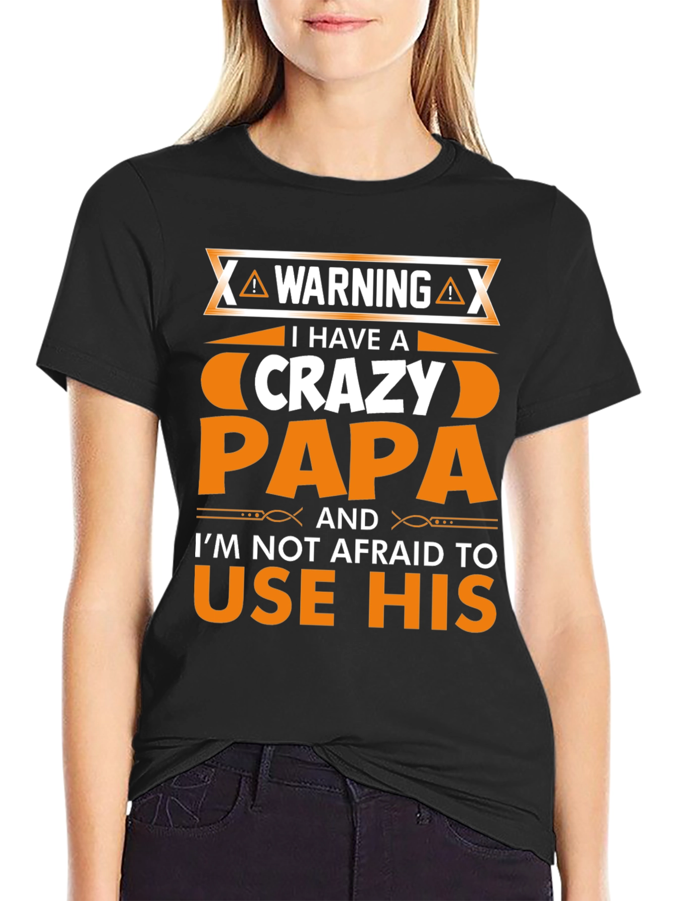 Warning Crazy Papa Graphic T-Shirt