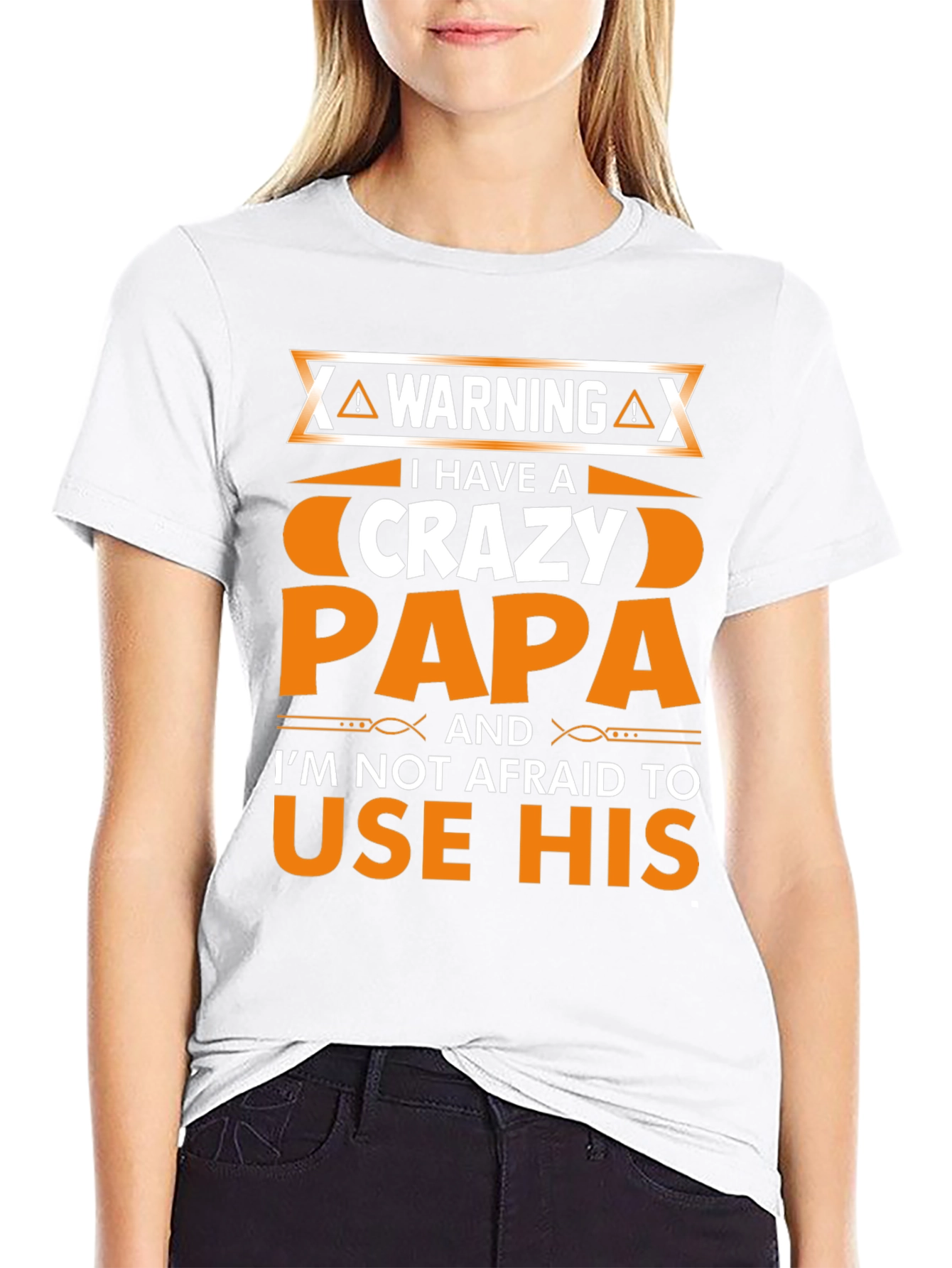 Warning Crazy Papa Graphic T-Shirt
