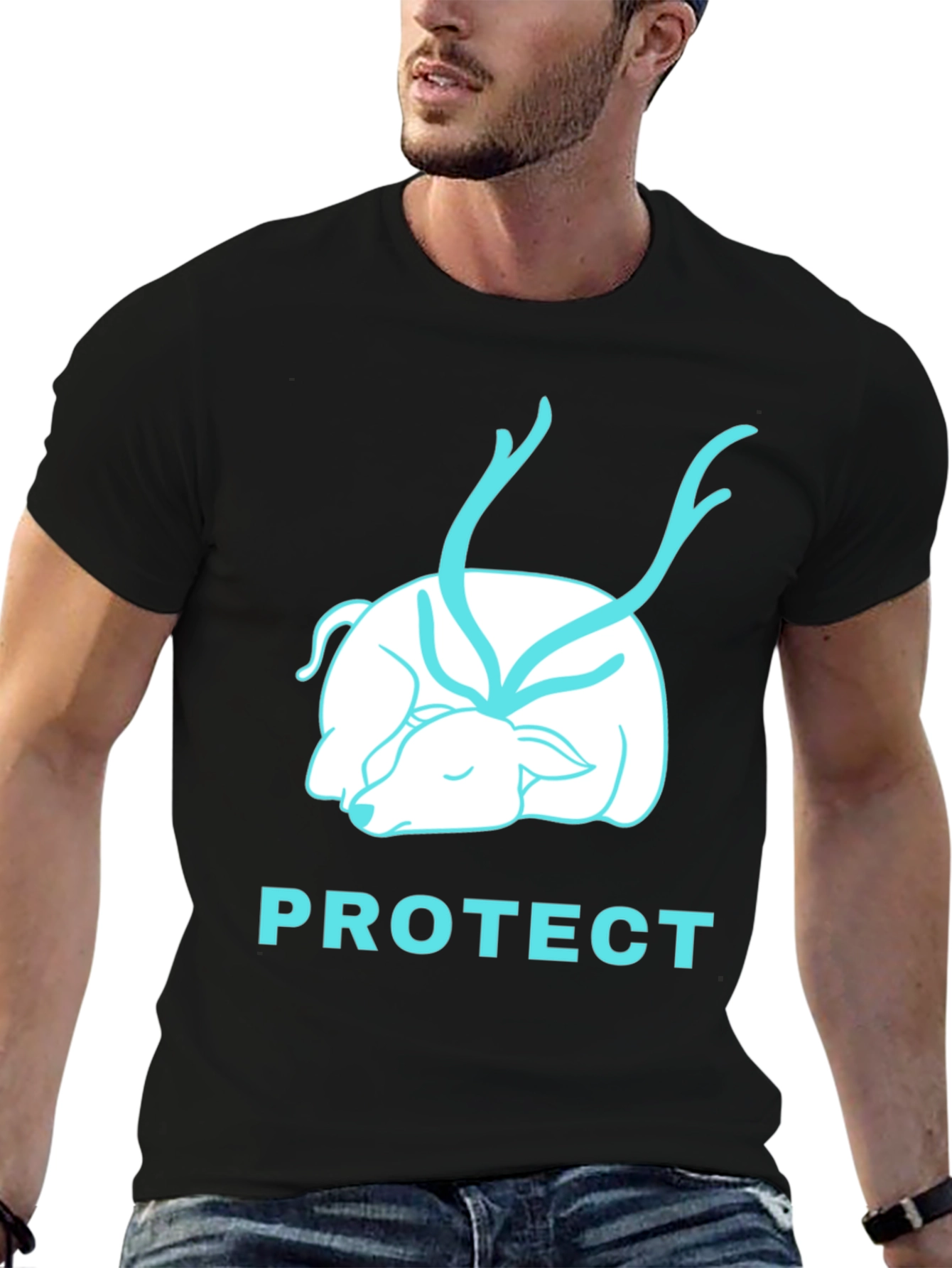 Protect Wildlife Black Graphic Tee