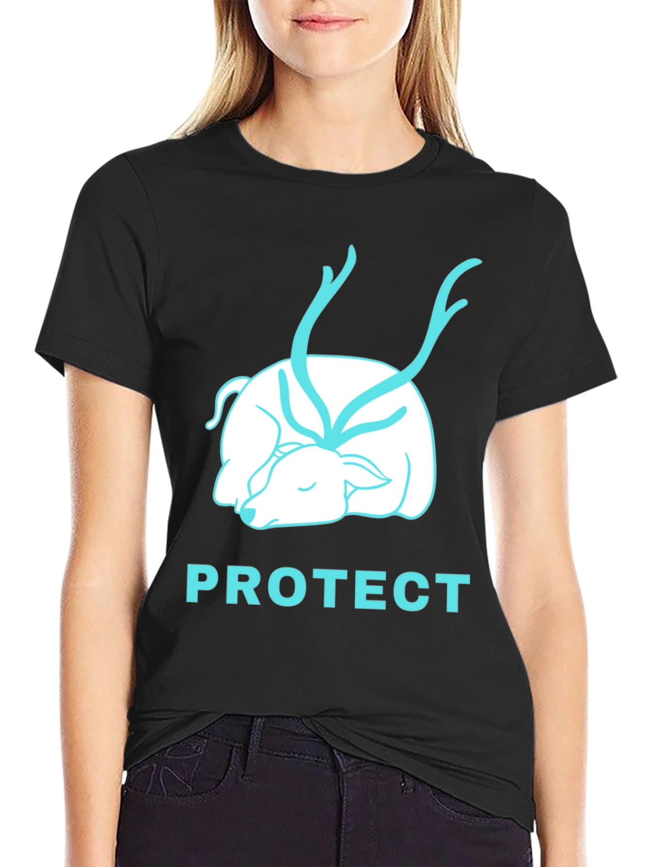 Protect Wildlife Black Graphic Tee