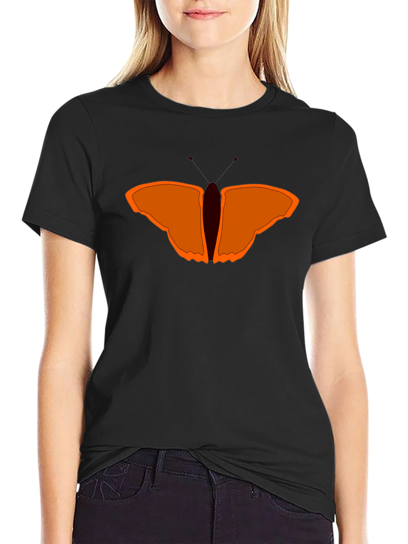 Butterfly Graphic Black Tee
